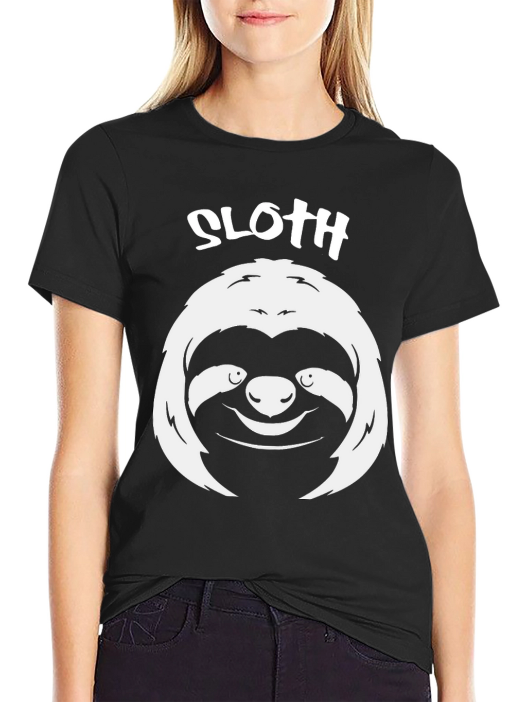 Sloth Graphic Tee - Mens Black T-Shirt