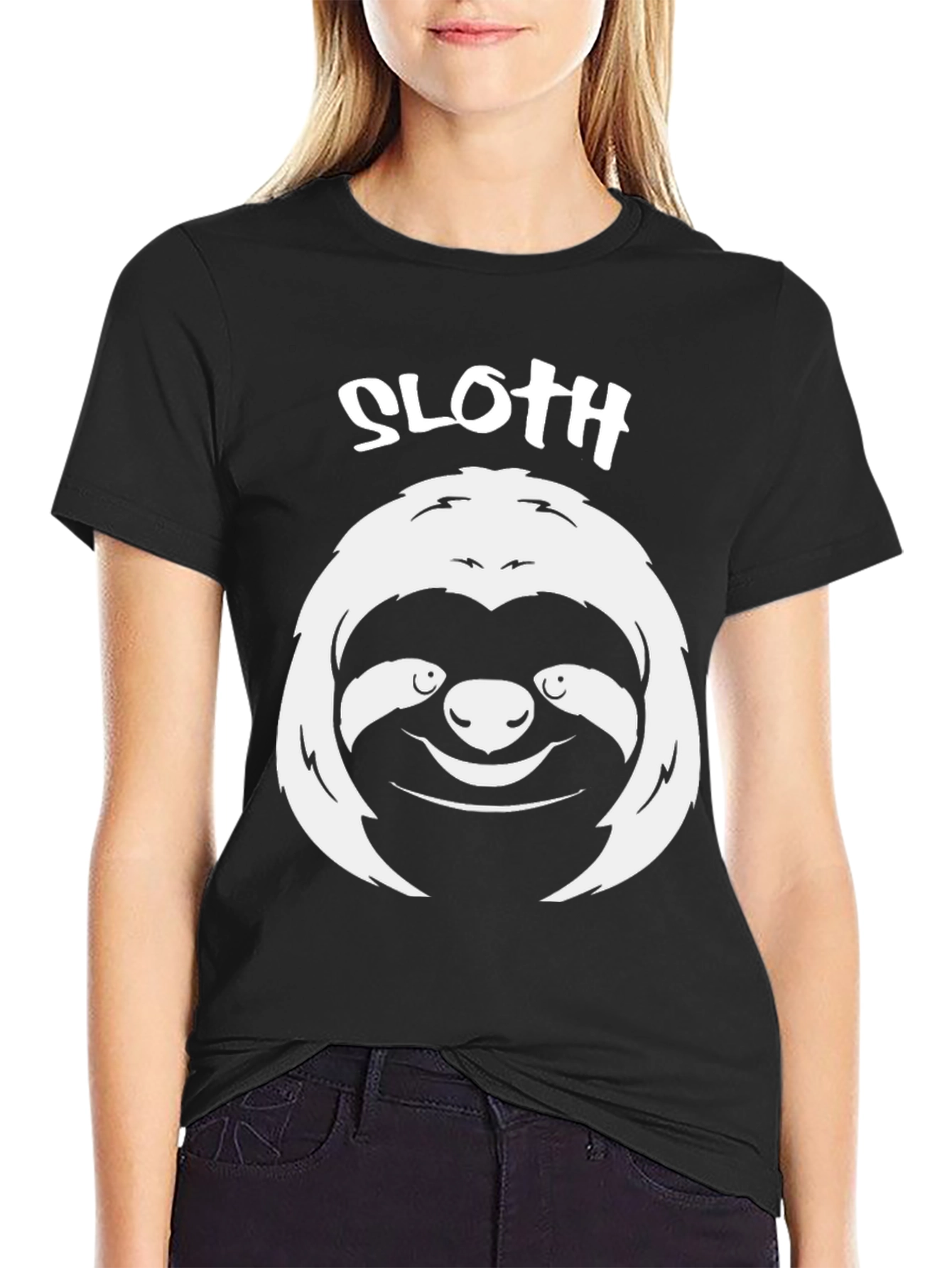 Sloth Graphic Tee - Mens Black T-Shirt