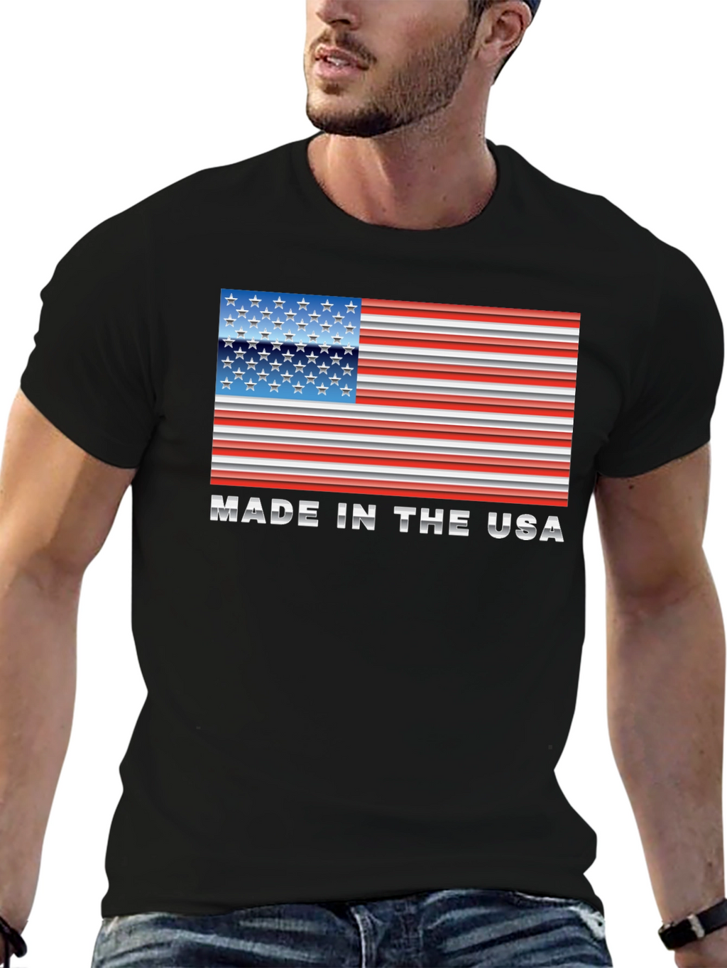 Made in the USA American Flag T-Shirt