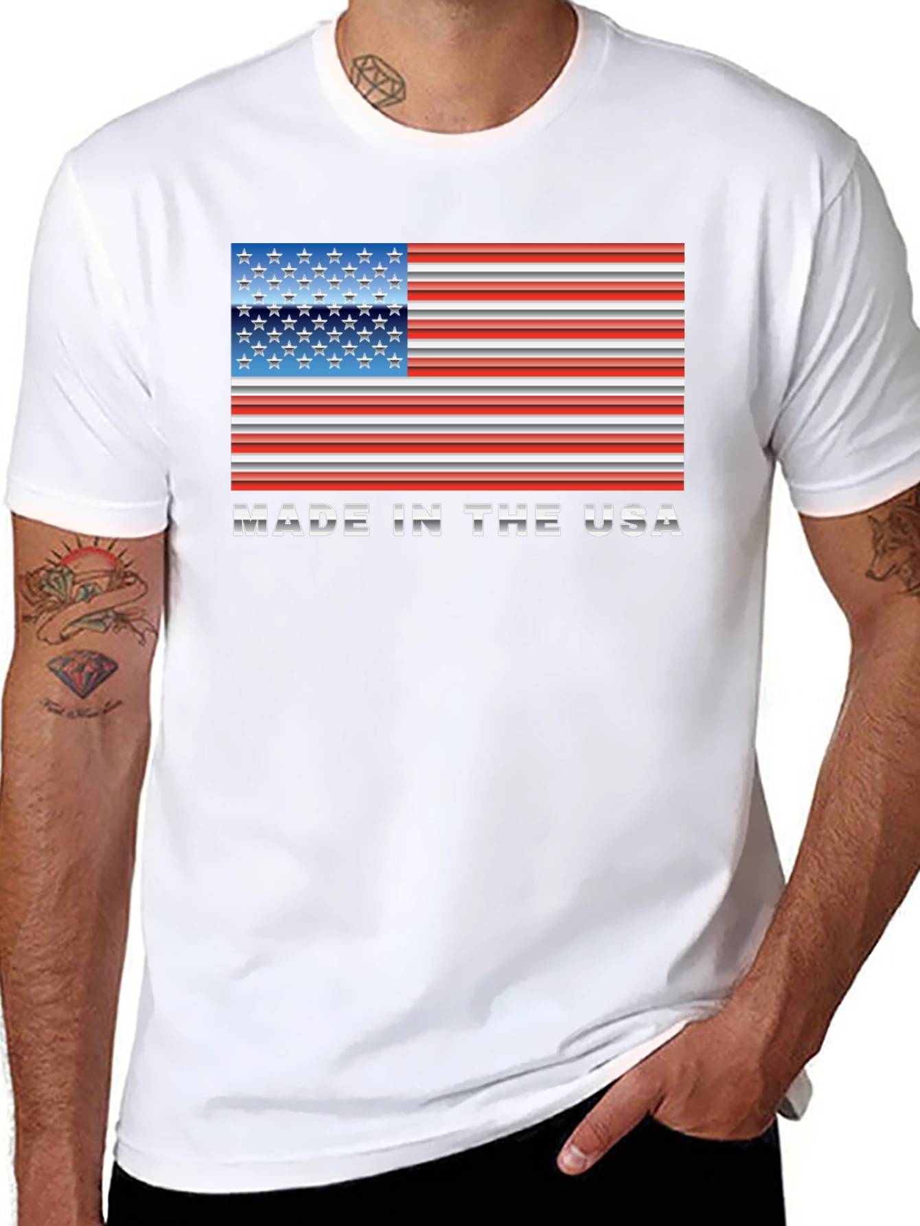 Made in the USA American Flag T-Shirt