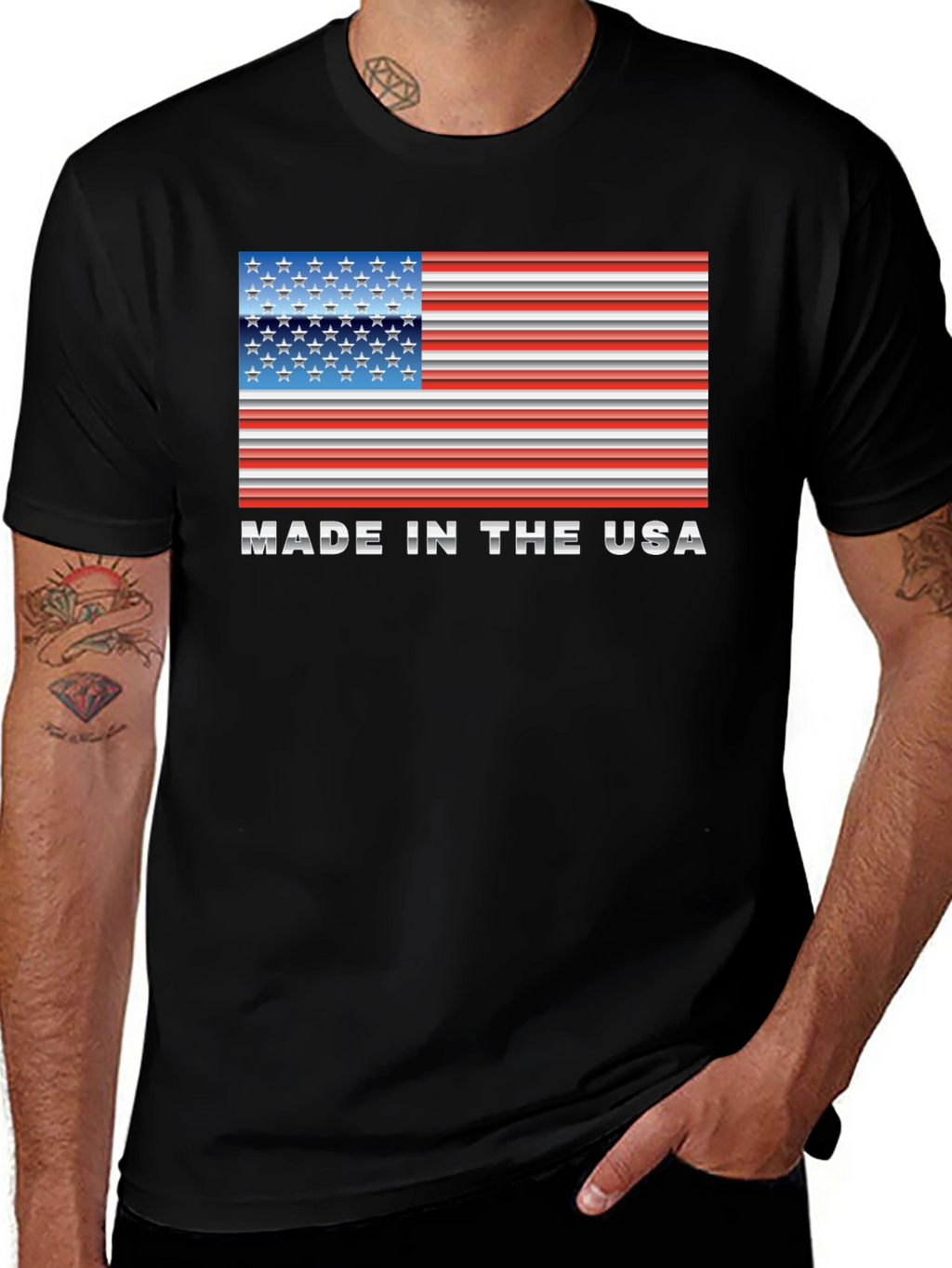 Made in the USA American Flag T-Shirt