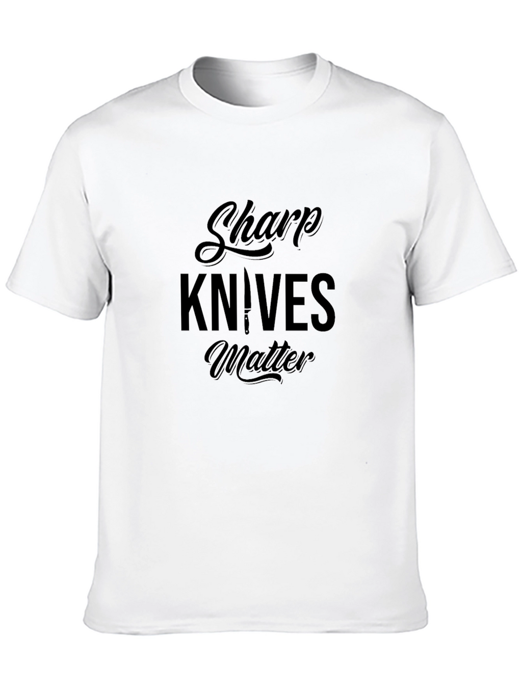 Sharp Knives Matter Graphic Tee - Black Cotton T-Shirt