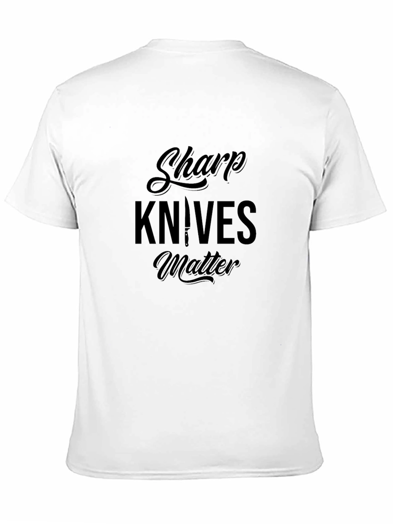 Sharp Knives Matter Graphic Tee - Black Cotton T-Shirt