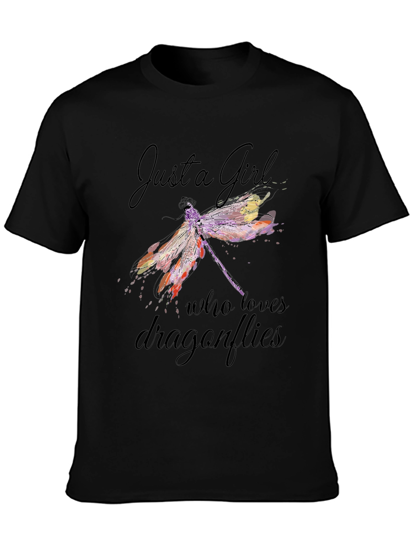Dragonfly Lover T-Shirt - Just A Girl Who Loves Dragonflies