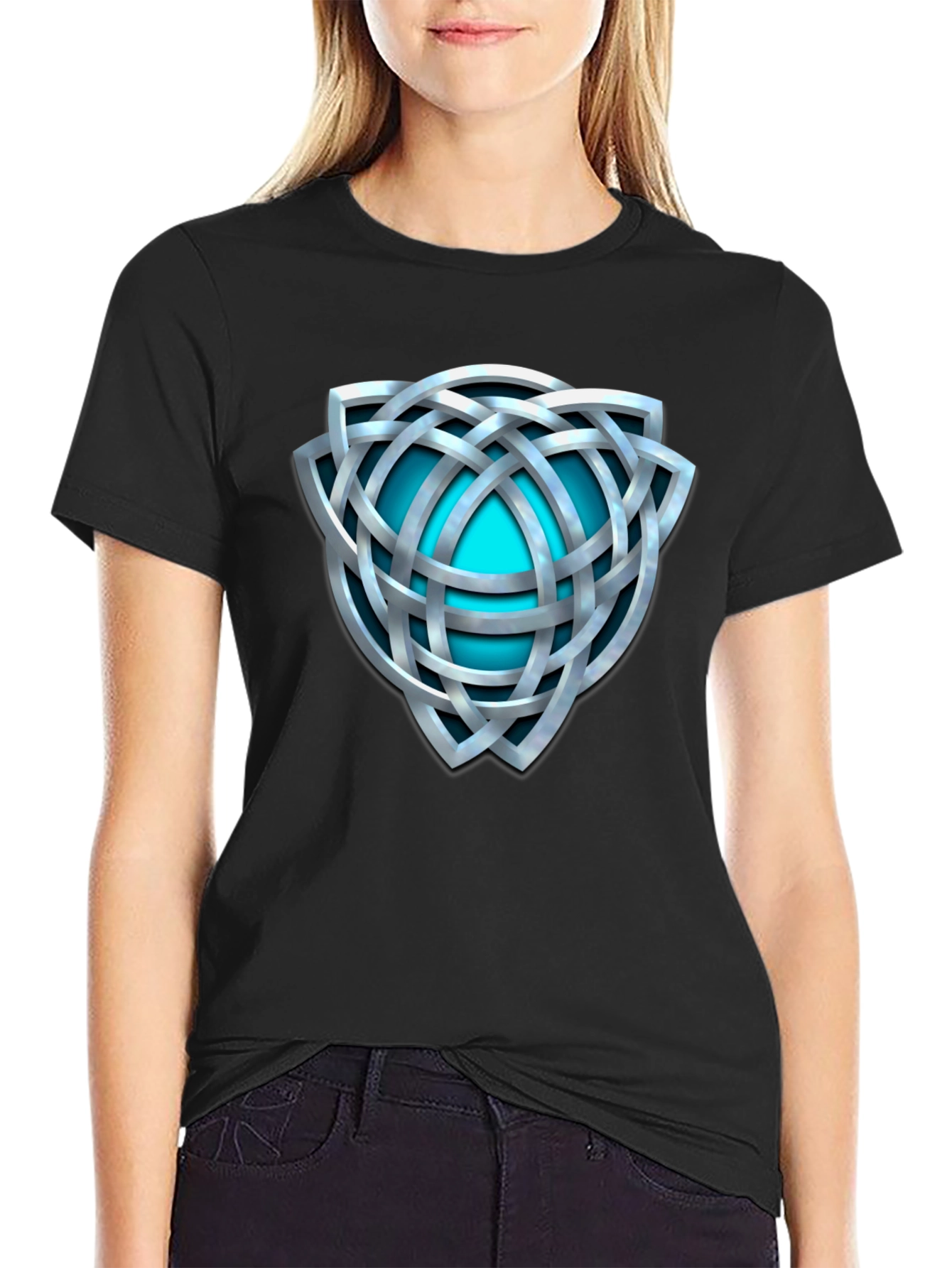 Celtic Knot Graphic Tee - Black