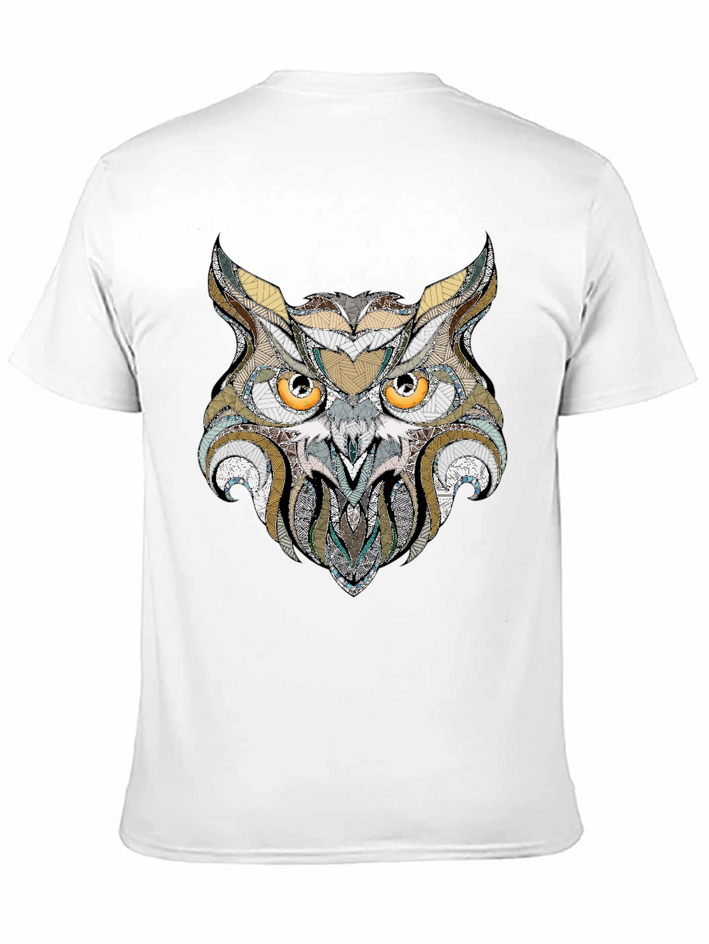Owl Graphic Print Black T-Shirt