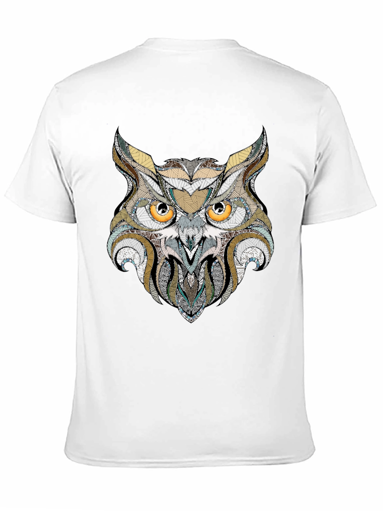 Owl Graphic Print Black T-Shirt