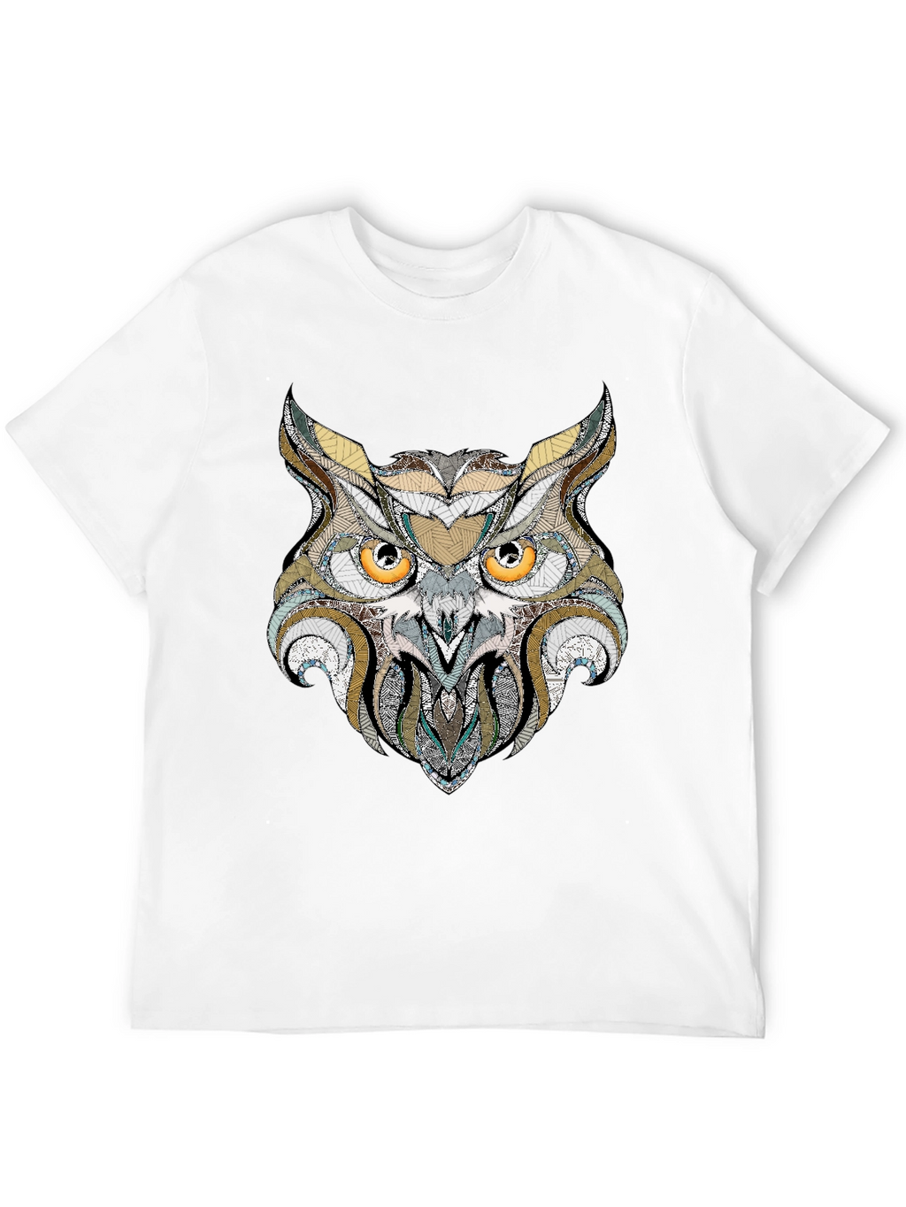 Owl Graphic Print Black T-Shirt