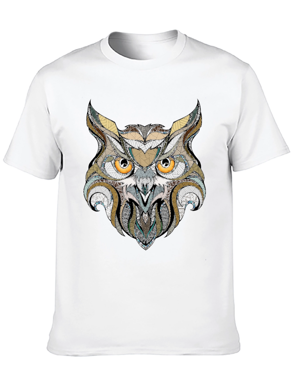 Owl Graphic Print Black T-Shirt