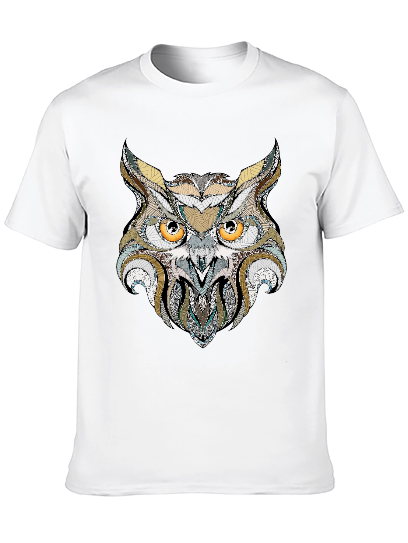 Owl Graphic Print Black T-Shirt
