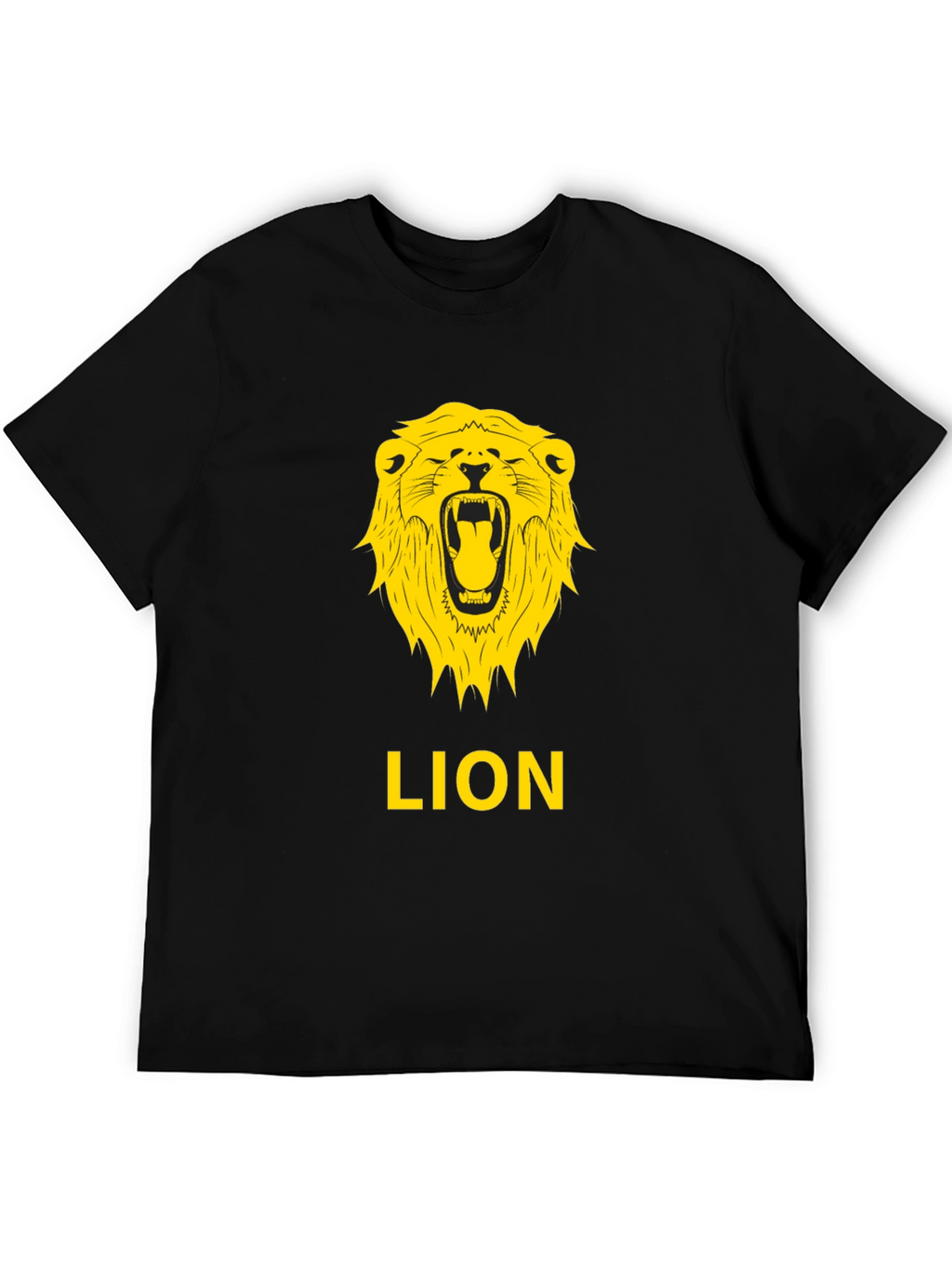 Lion Graphic Tee - Bold Black T-Shirt