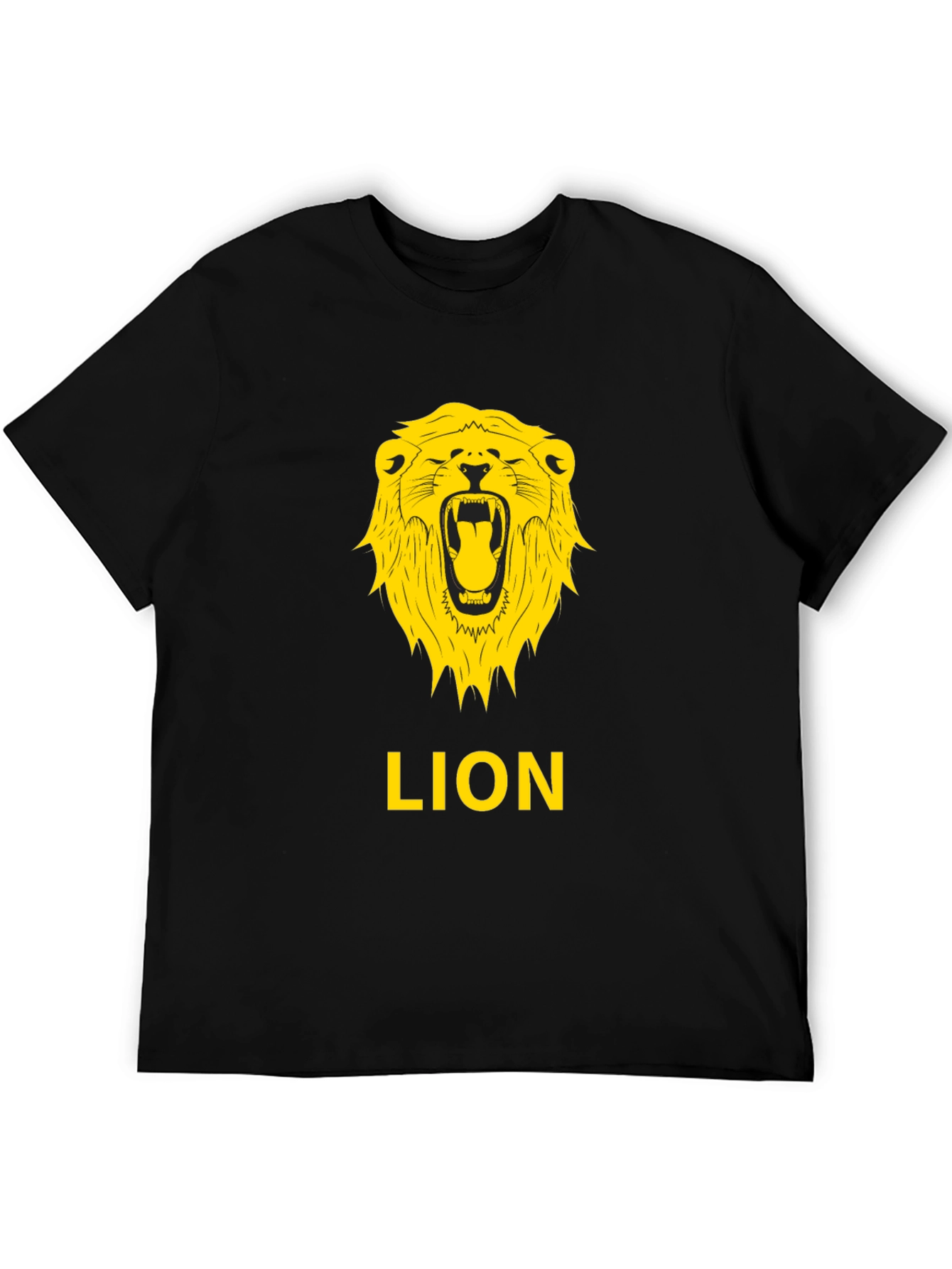 Lion Graphic Tee - Bold Black T-Shirt