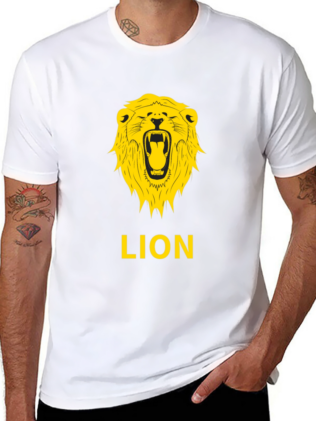 Lion Graphic Tee - Bold Black T-Shirt