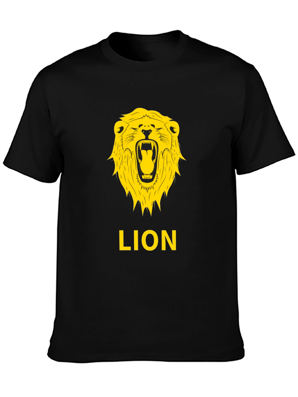 Lion Graphic Tee - Bold Black T-Shirt