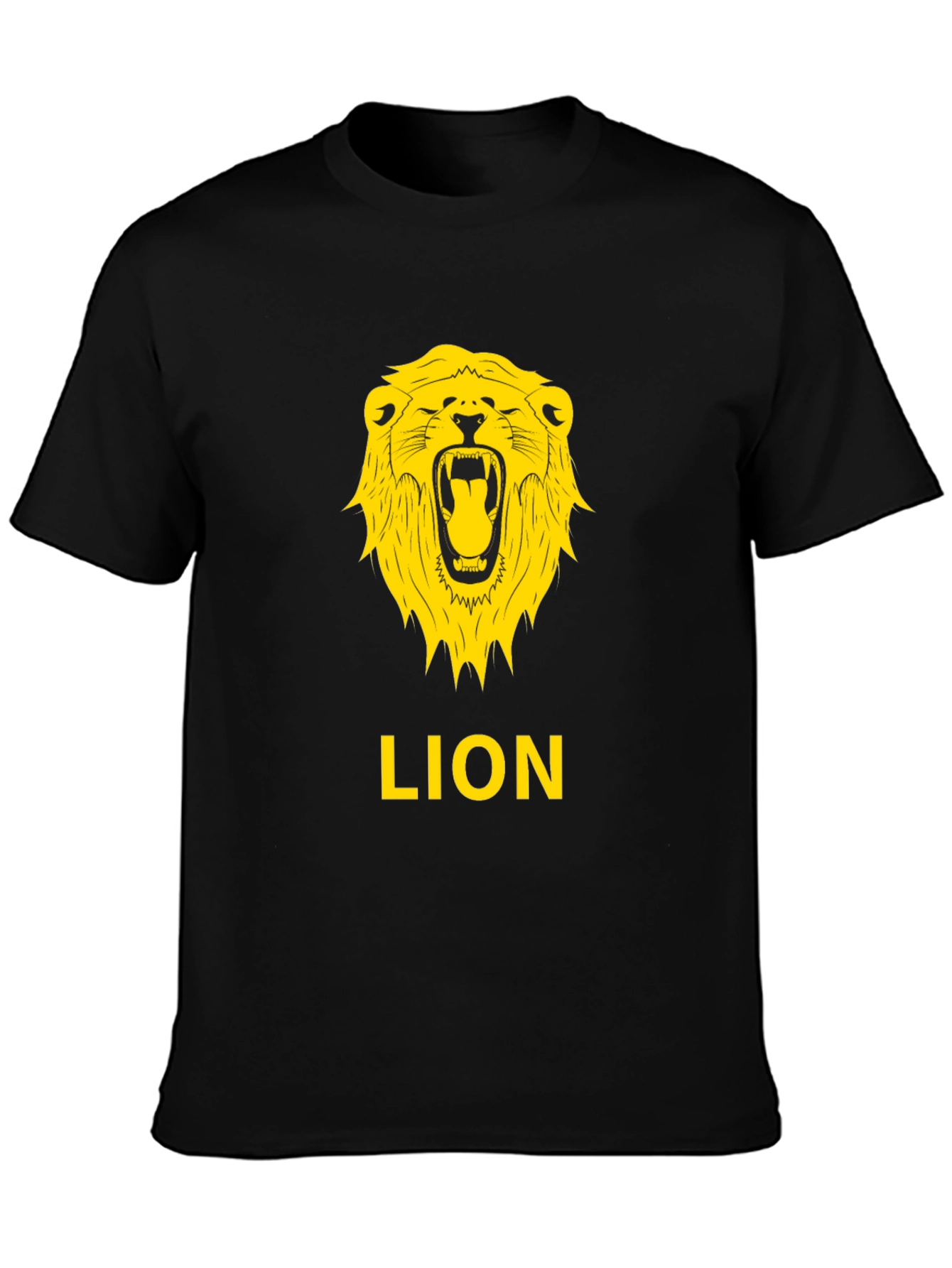 Lion Graphic Tee - Bold Black T-Shirt