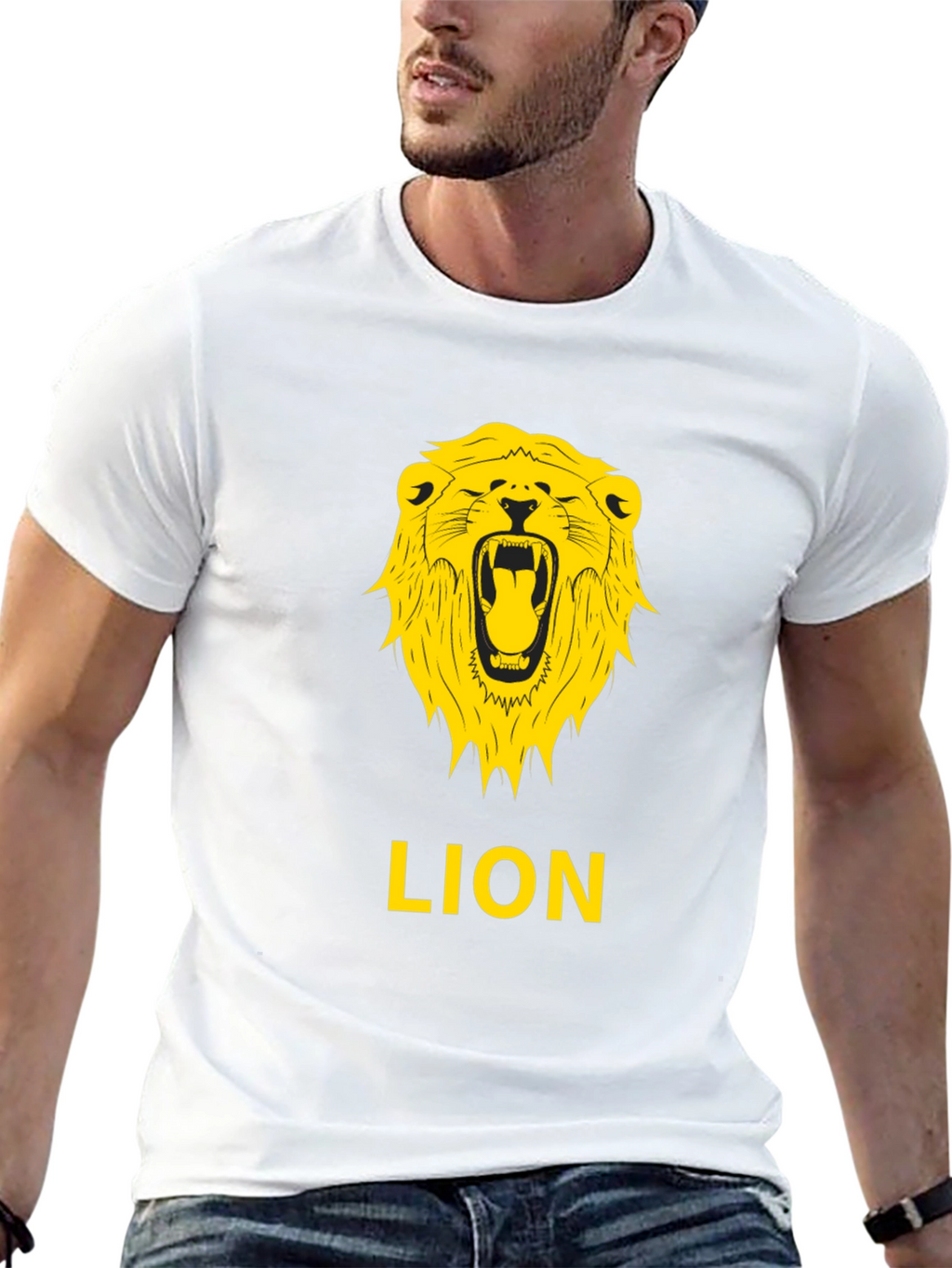 Lion Graphic Tee - Bold Black T-Shirt
