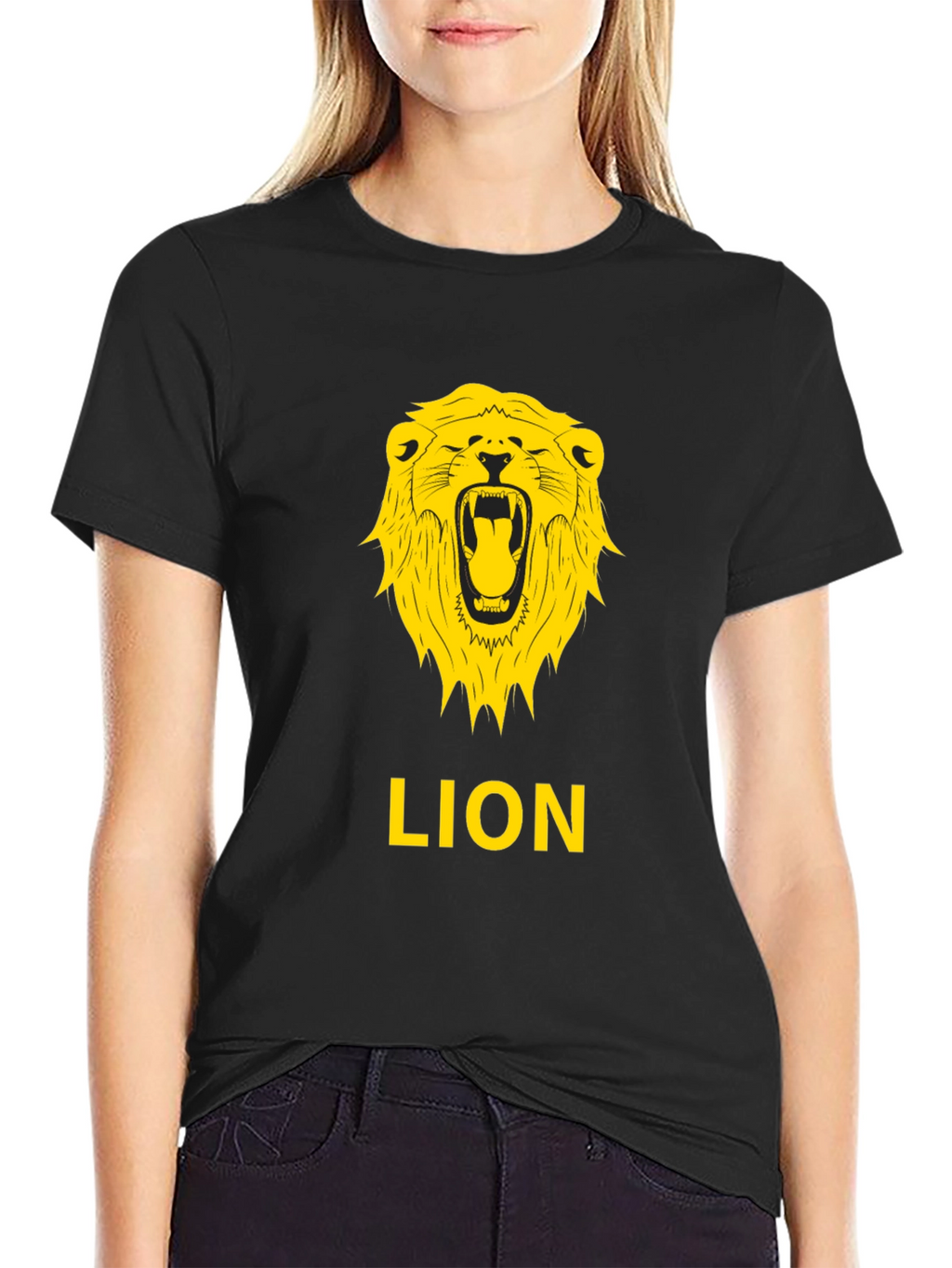 Lion Graphic Tee - Bold Black T-Shirt