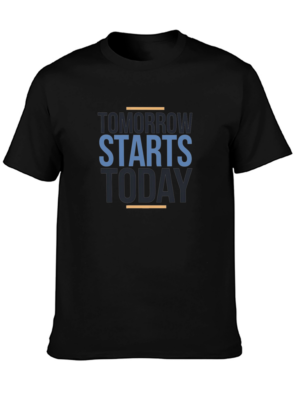 Motivational Tomorrow Starts Today Black T-Shirt
