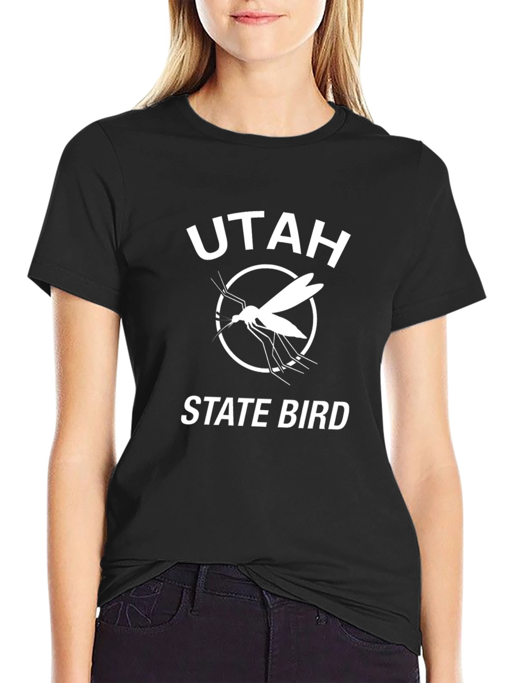 Utah State Bird Mosquito T-Shirt - Black