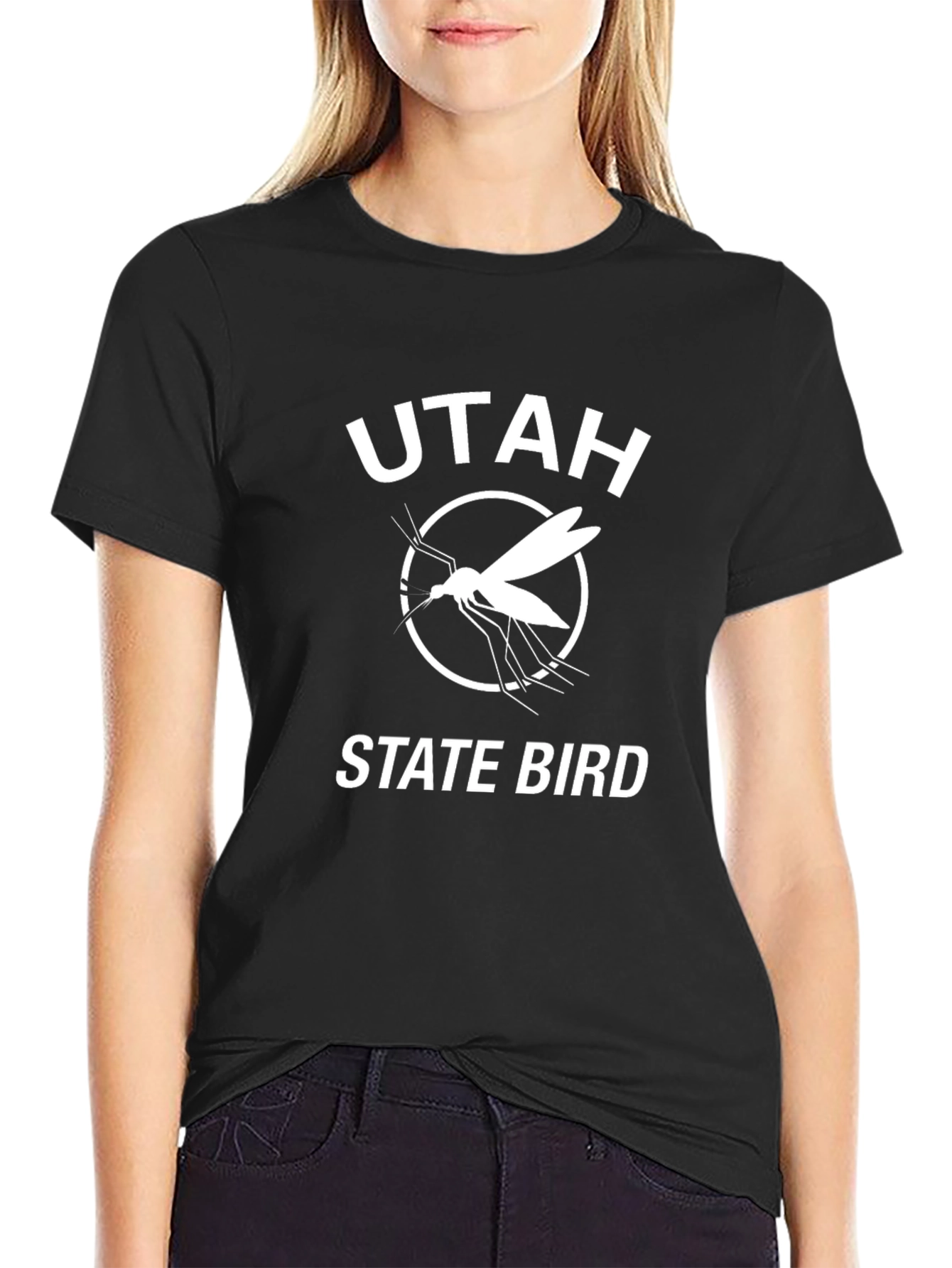 Utah State Bird Mosquito T-Shirt - Black