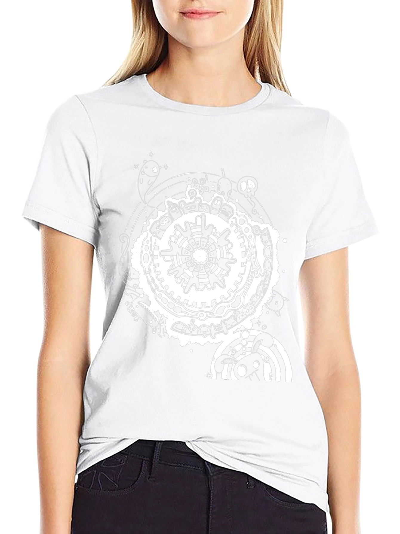 Unique Graphic Print Black T-Shirt