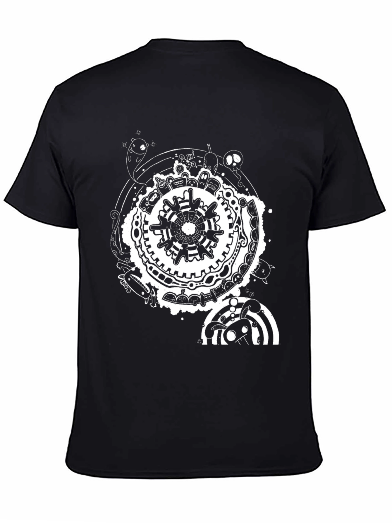 Unique Graphic Print Black T-Shirt