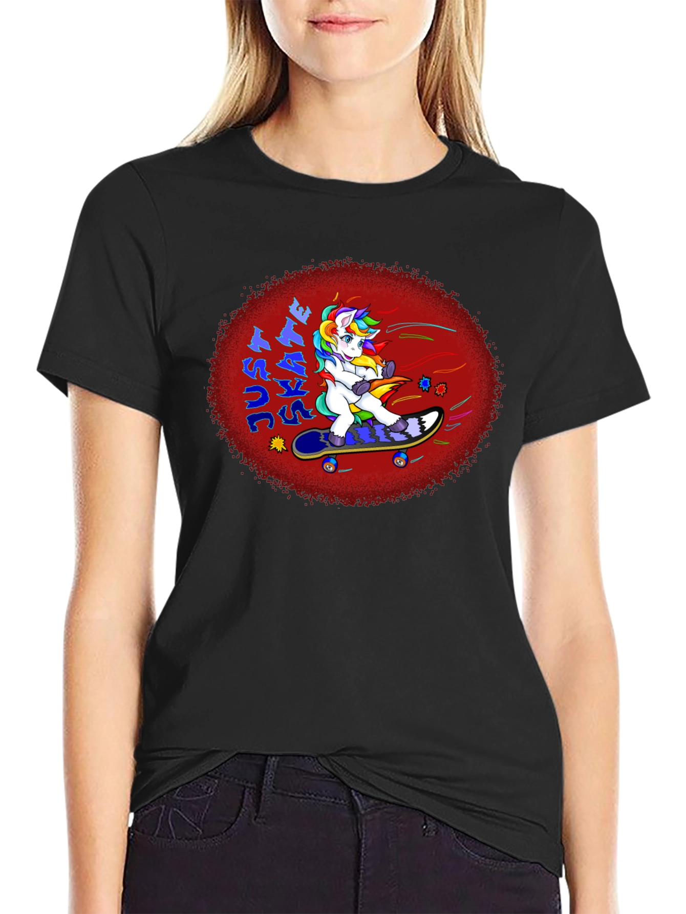 Unicorn Skateboarding T-Shirt - Unique Graphic Tee