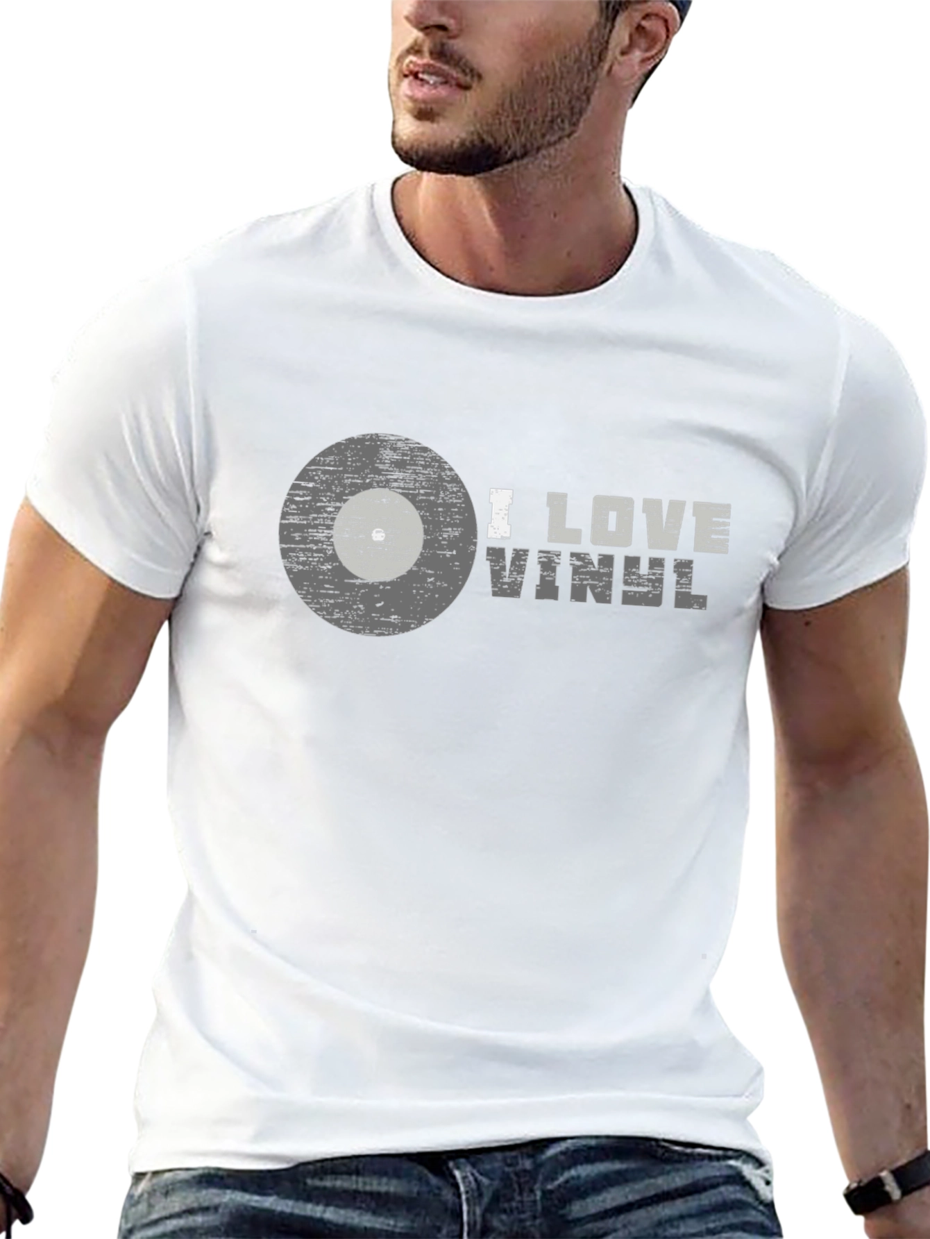 I Love Vinyl Graphic Tee - Music Lover T-Shirt