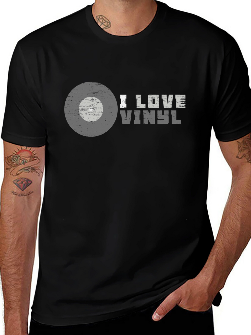 I Love Vinyl Graphic Tee - Music Lover T-Shirt