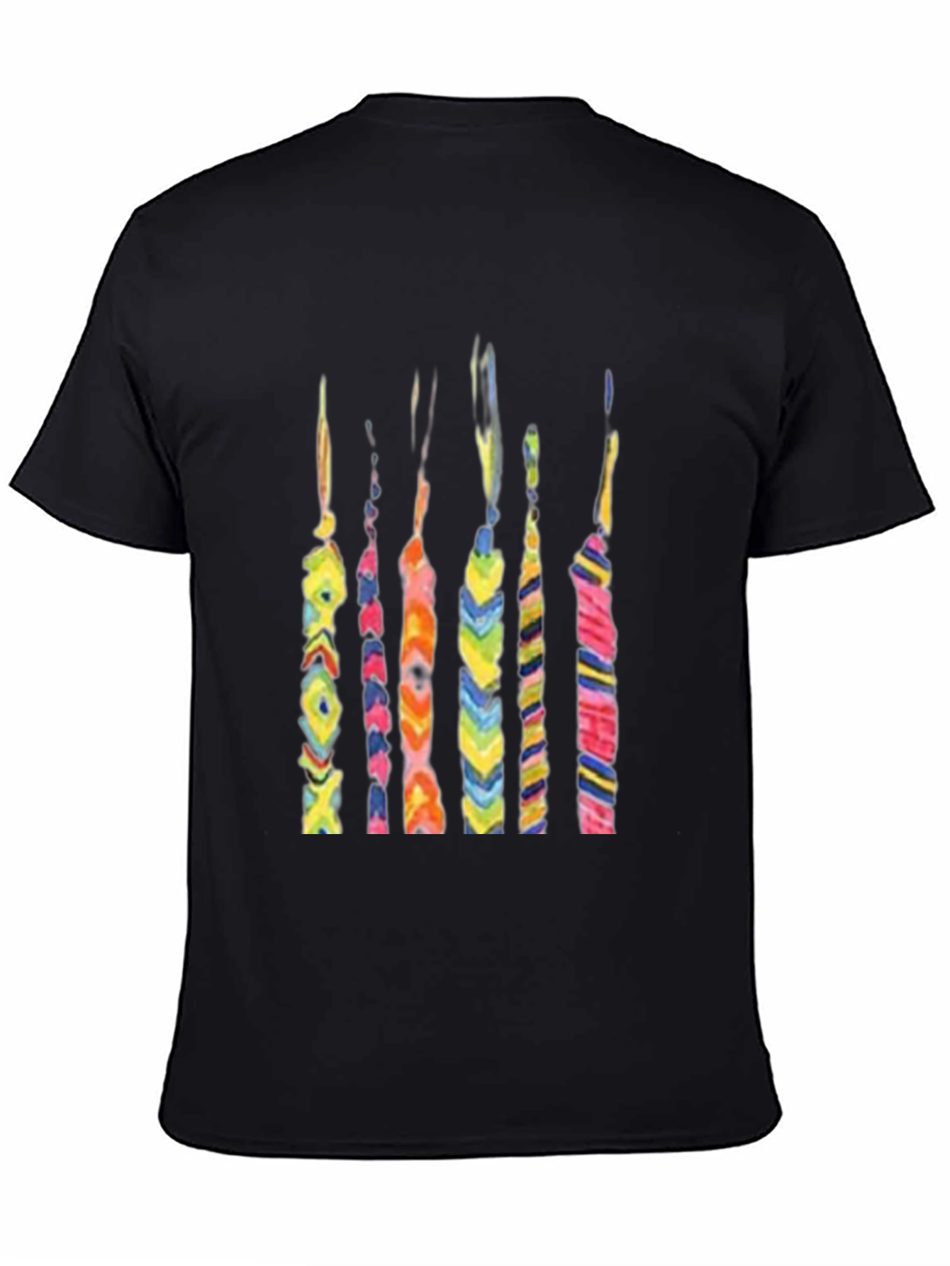 Abstract Colorful Friendship Bracelet Design T-Shirt