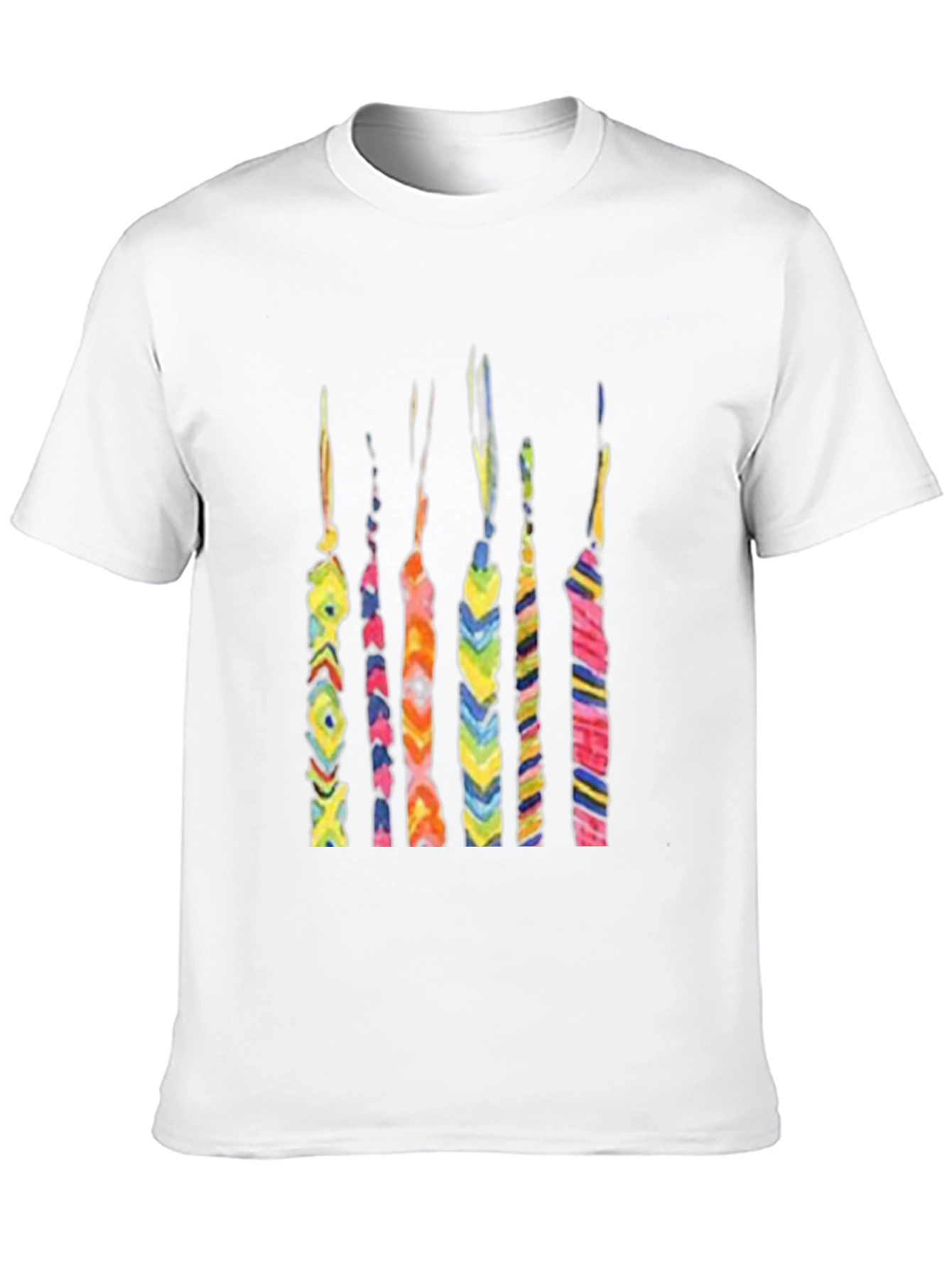 Abstract Colorful Friendship Bracelet Design T-Shirt