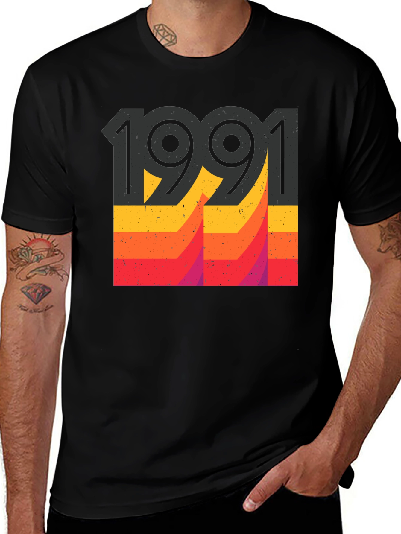 Retro 1991 Graphic Tee - Vintage Style Birthday Shirt