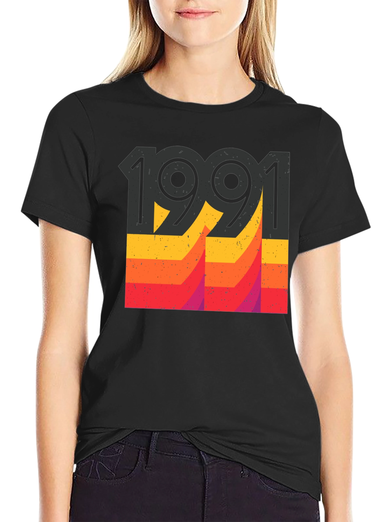 Retro 1991 Graphic Tee - Vintage Style Birthday Shirt