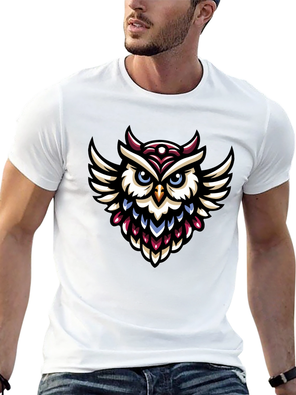 Owl Graphic Tee - Unique Design