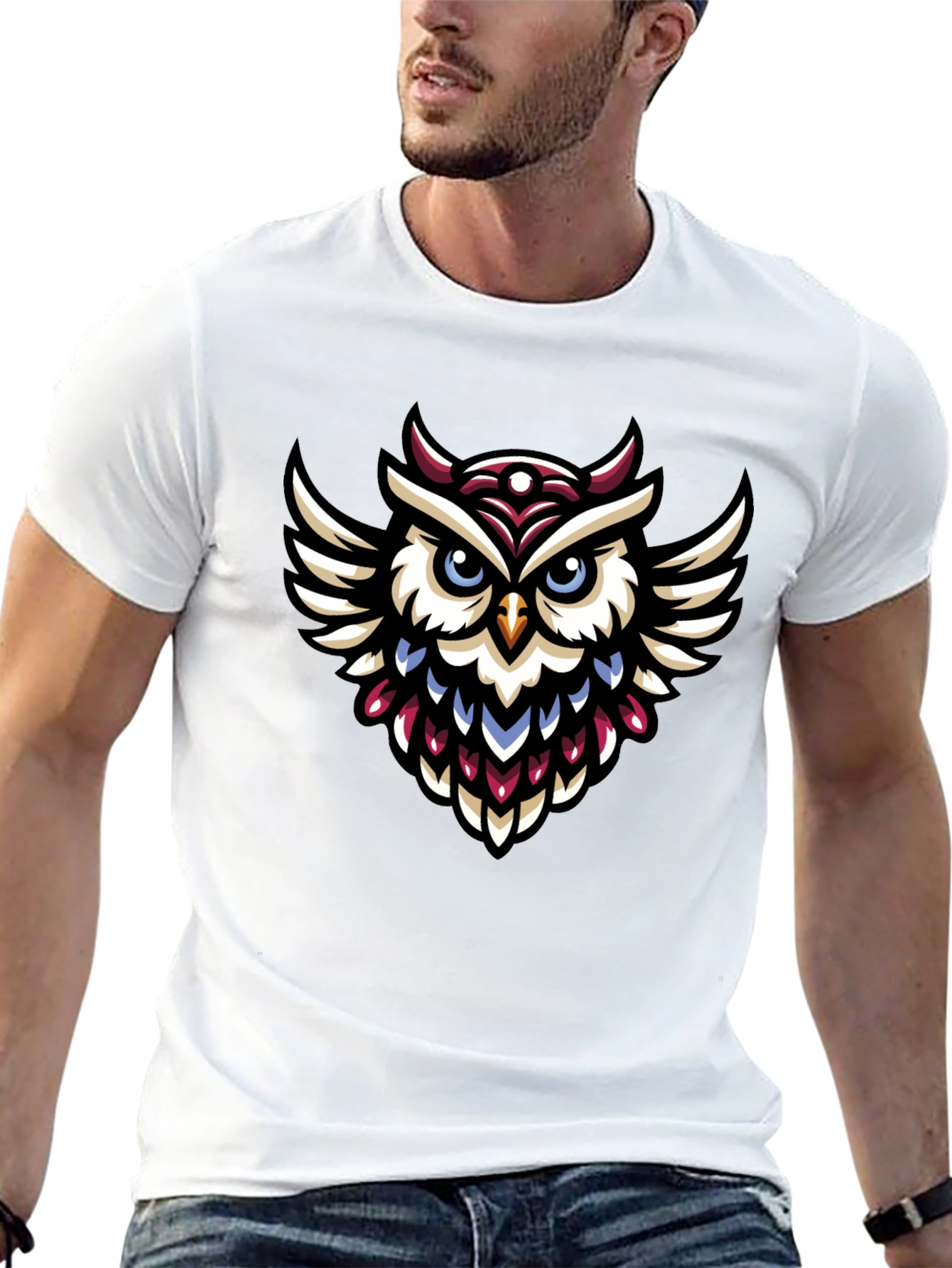 Owl Graphic Tee - Unique Design
