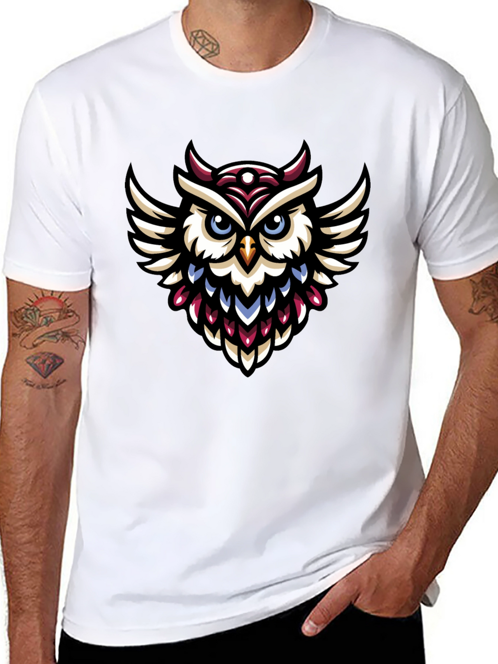 Owl Graphic Tee - Unique Design