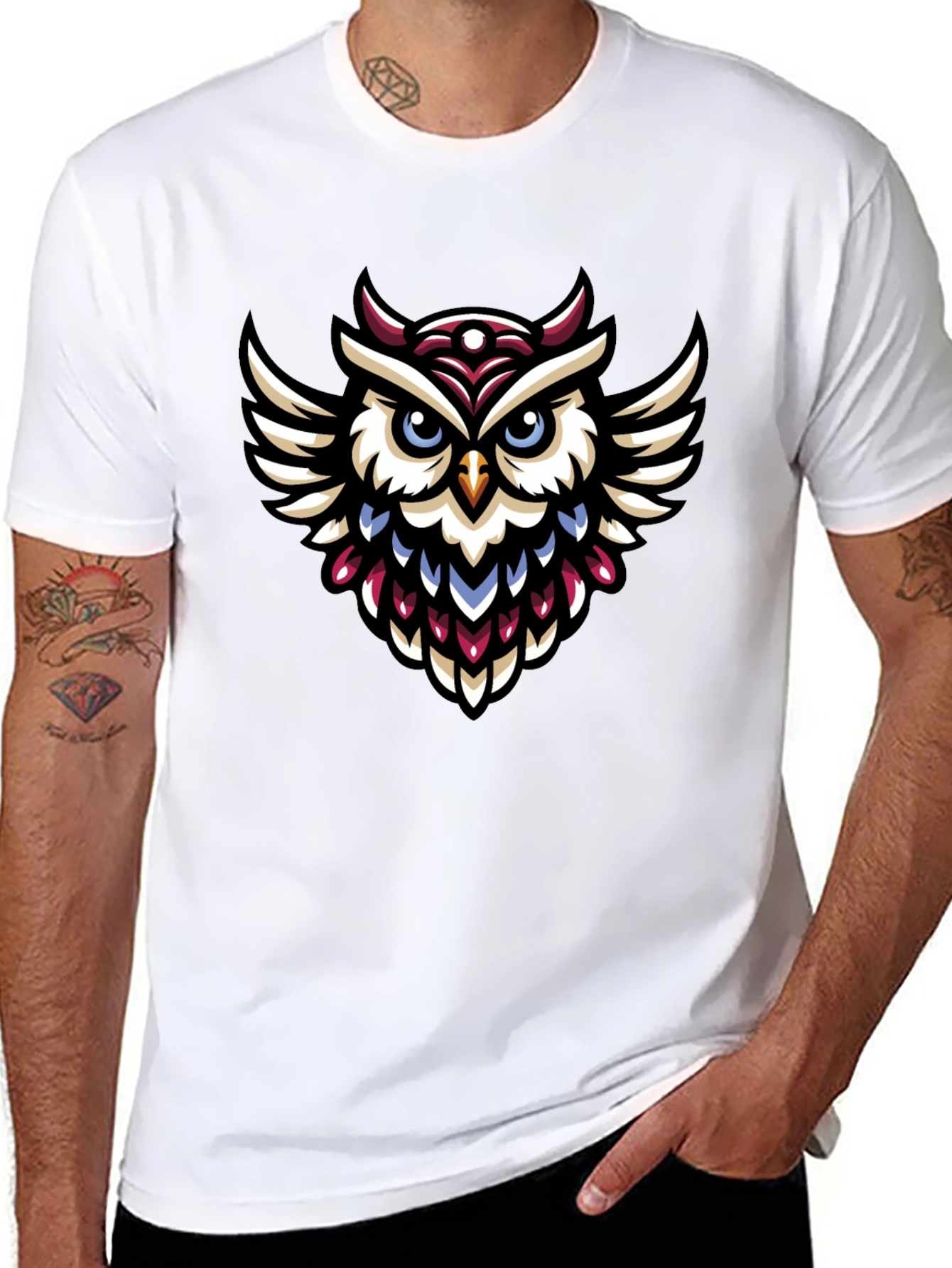 Owl Graphic Tee - Unique Design
