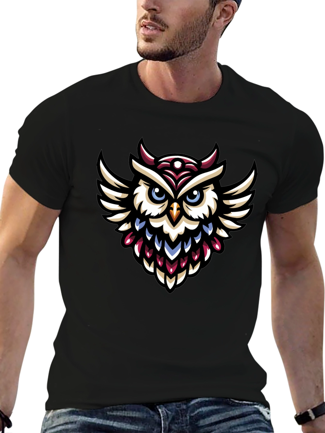 Owl Graphic Tee - Unique Design