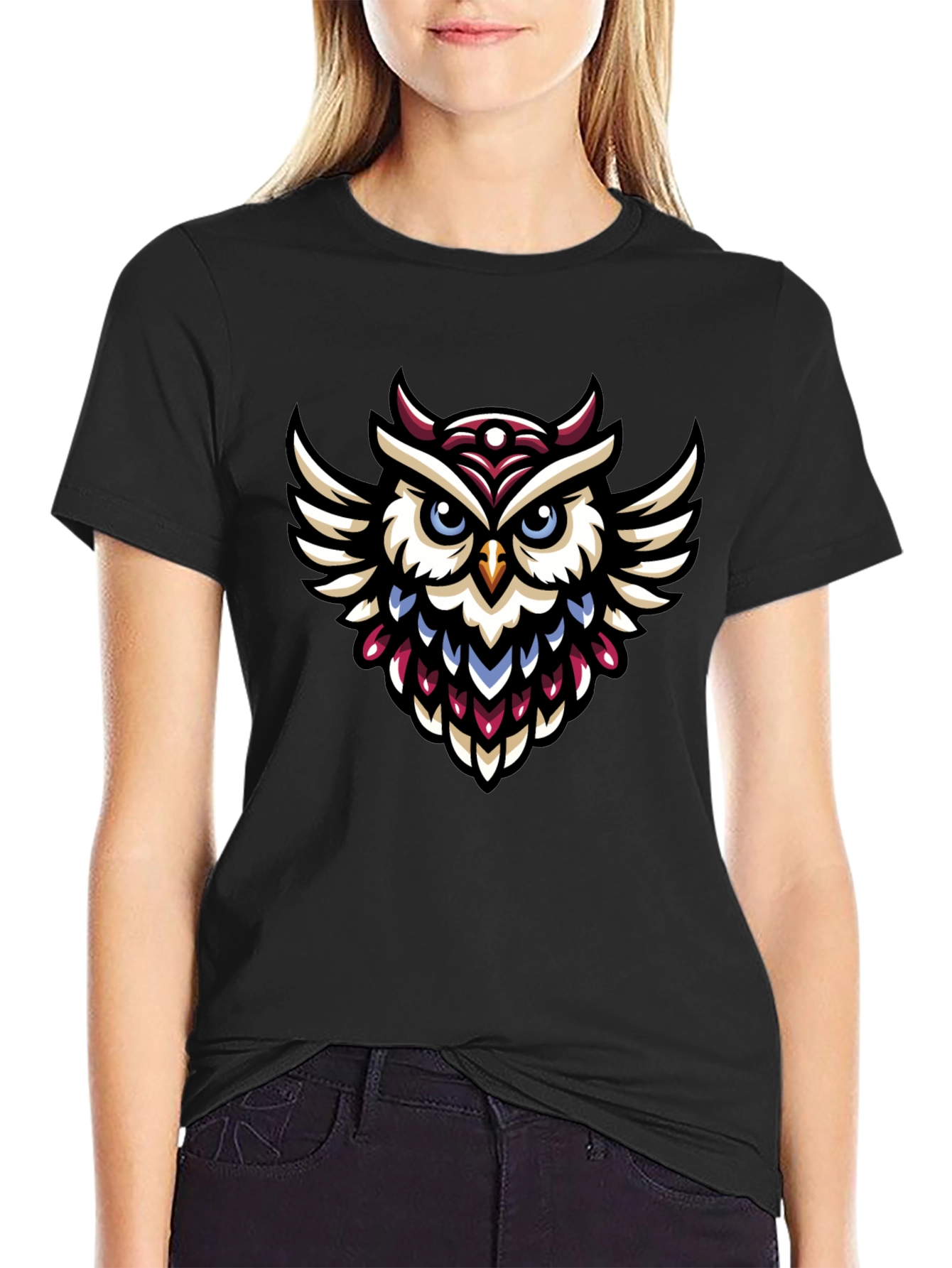 Owl Graphic Tee - Unique Design