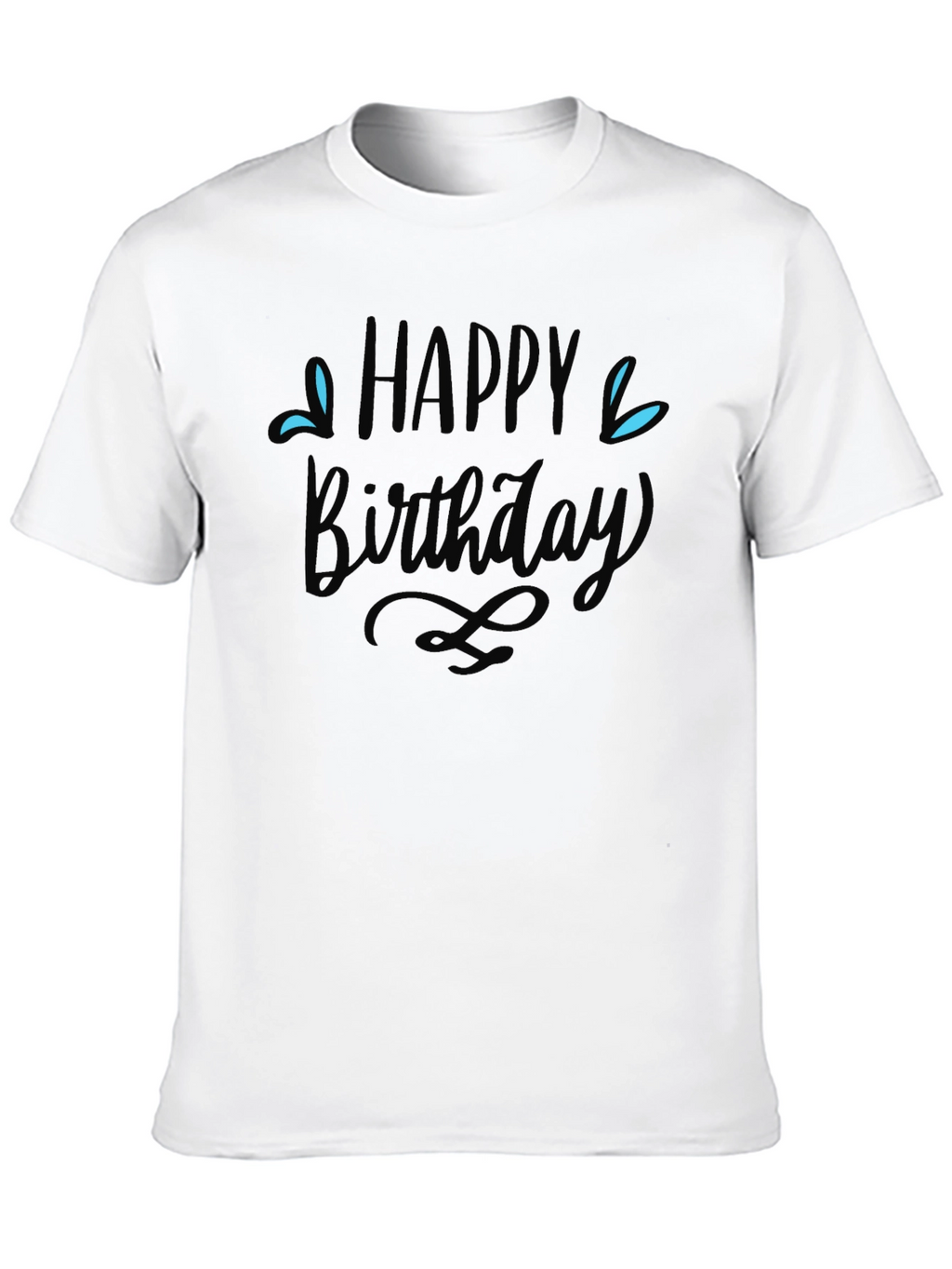 Happy Birthday Graphic Tee - Mens Black T-Shirt