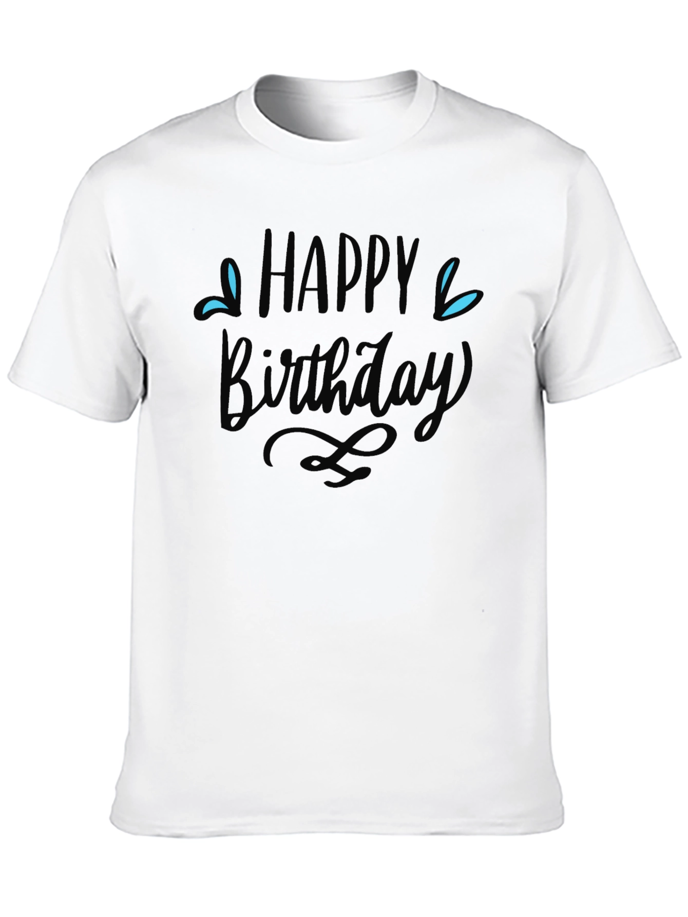 Happy Birthday Graphic Tee - Mens Black T-Shirt