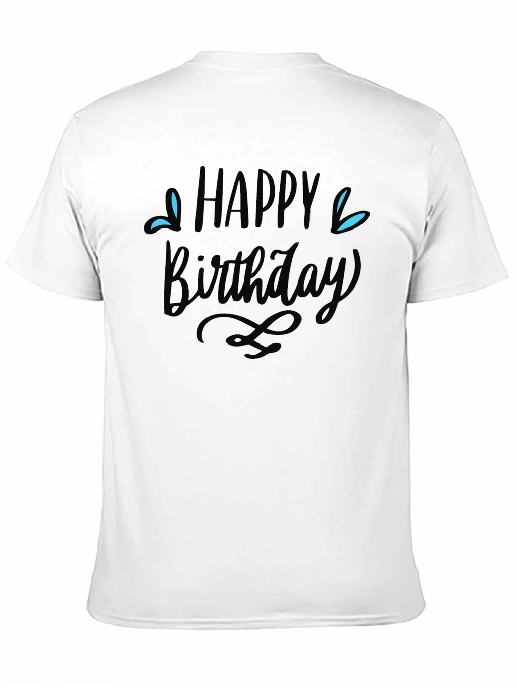Happy Birthday Graphic Tee - Mens Black T-Shirt