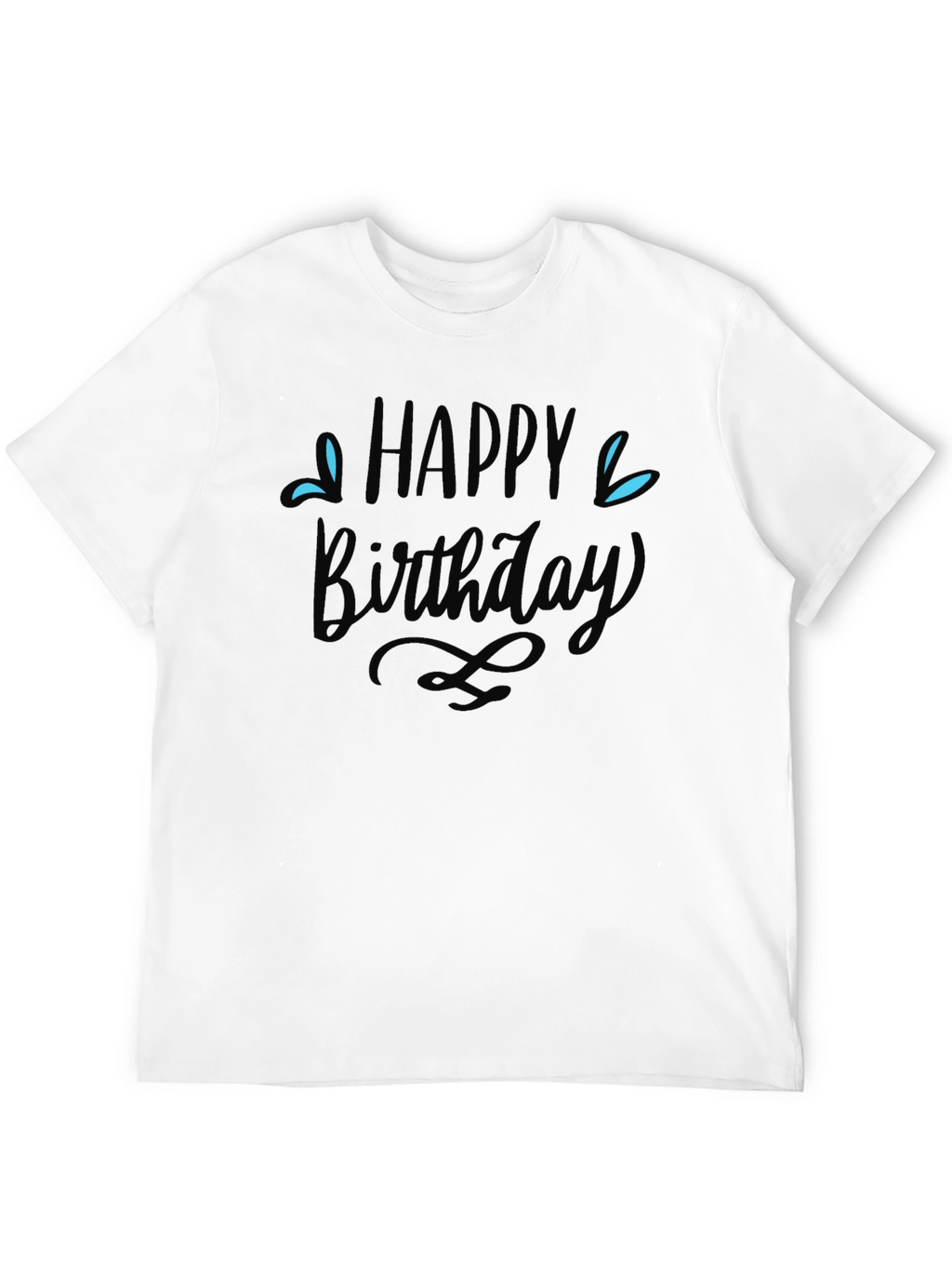 Happy Birthday Graphic Tee - Mens Black T-Shirt
