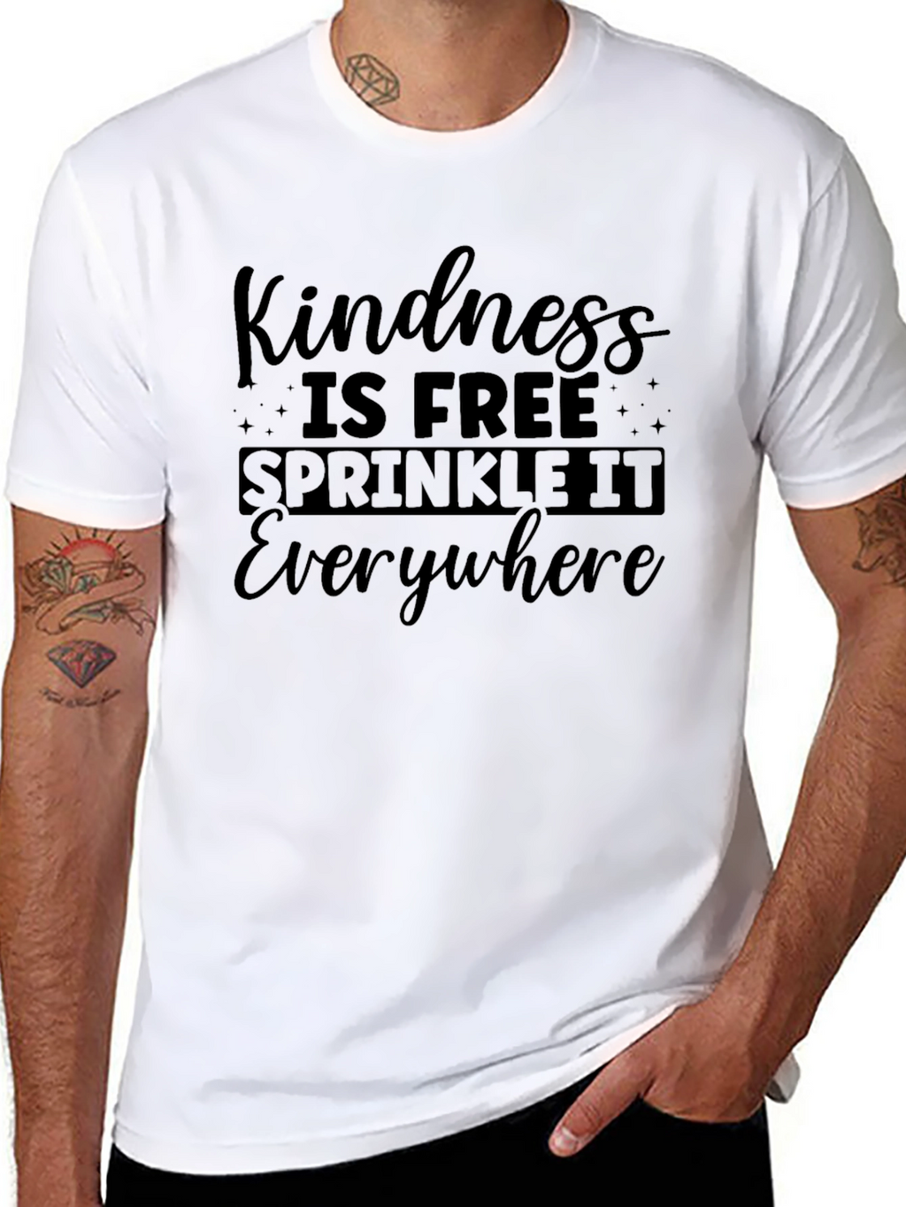 Kindness is Free Graphic T-Shirt - Black