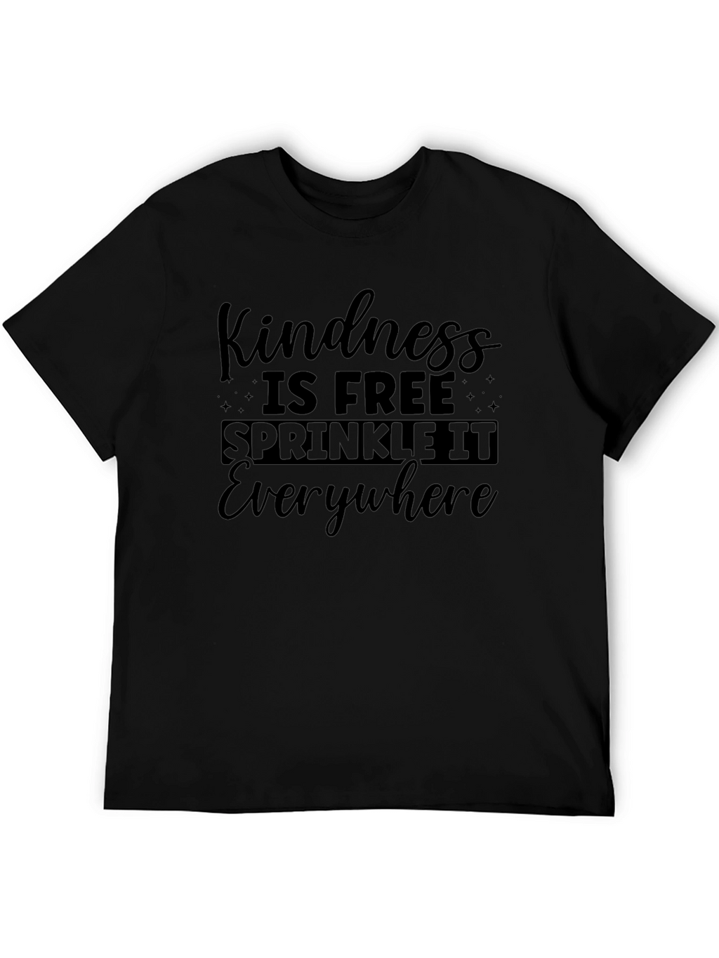 Kindness is Free Graphic T-Shirt - Black