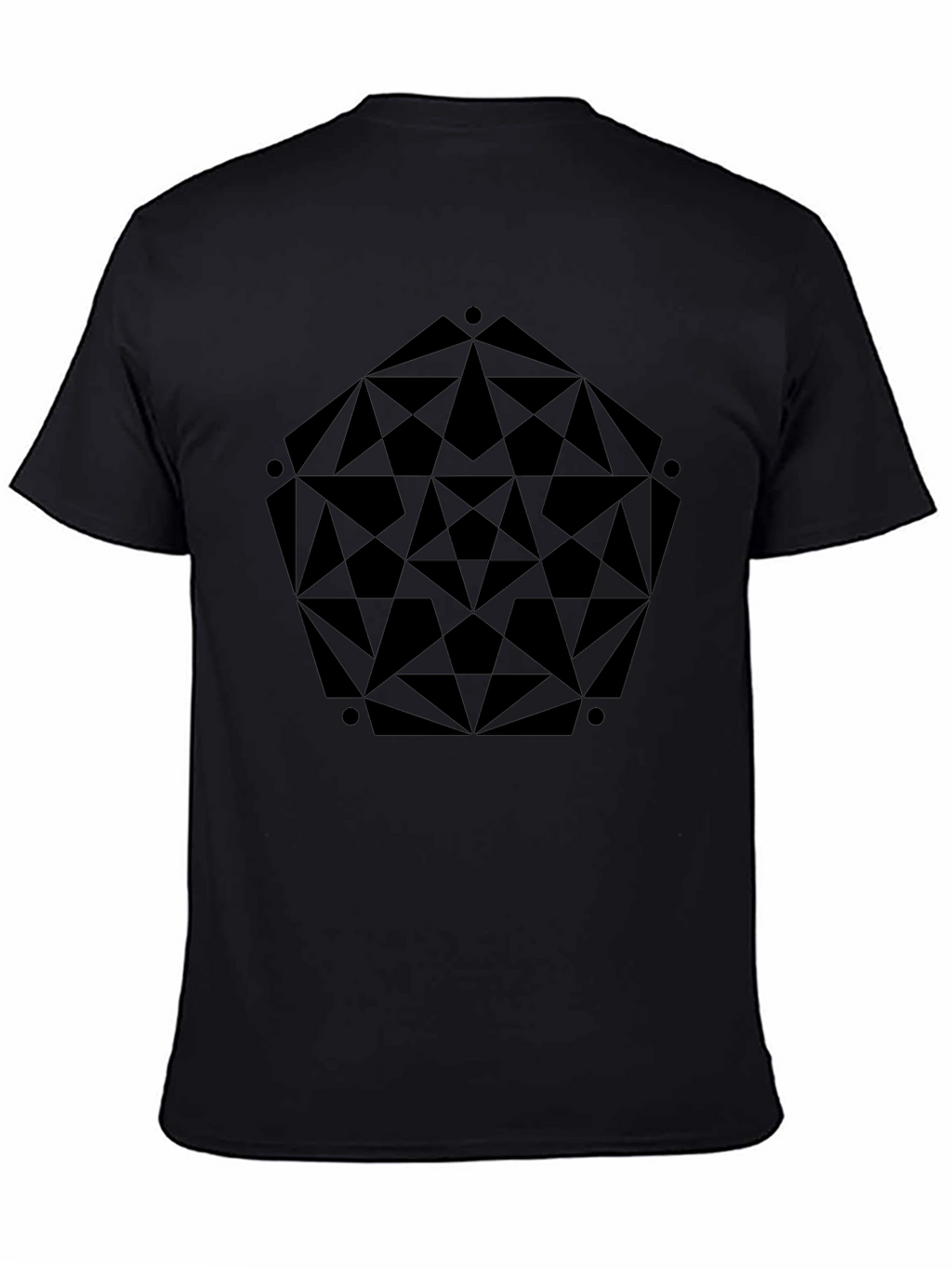 Geometric Print Black T-Shirt