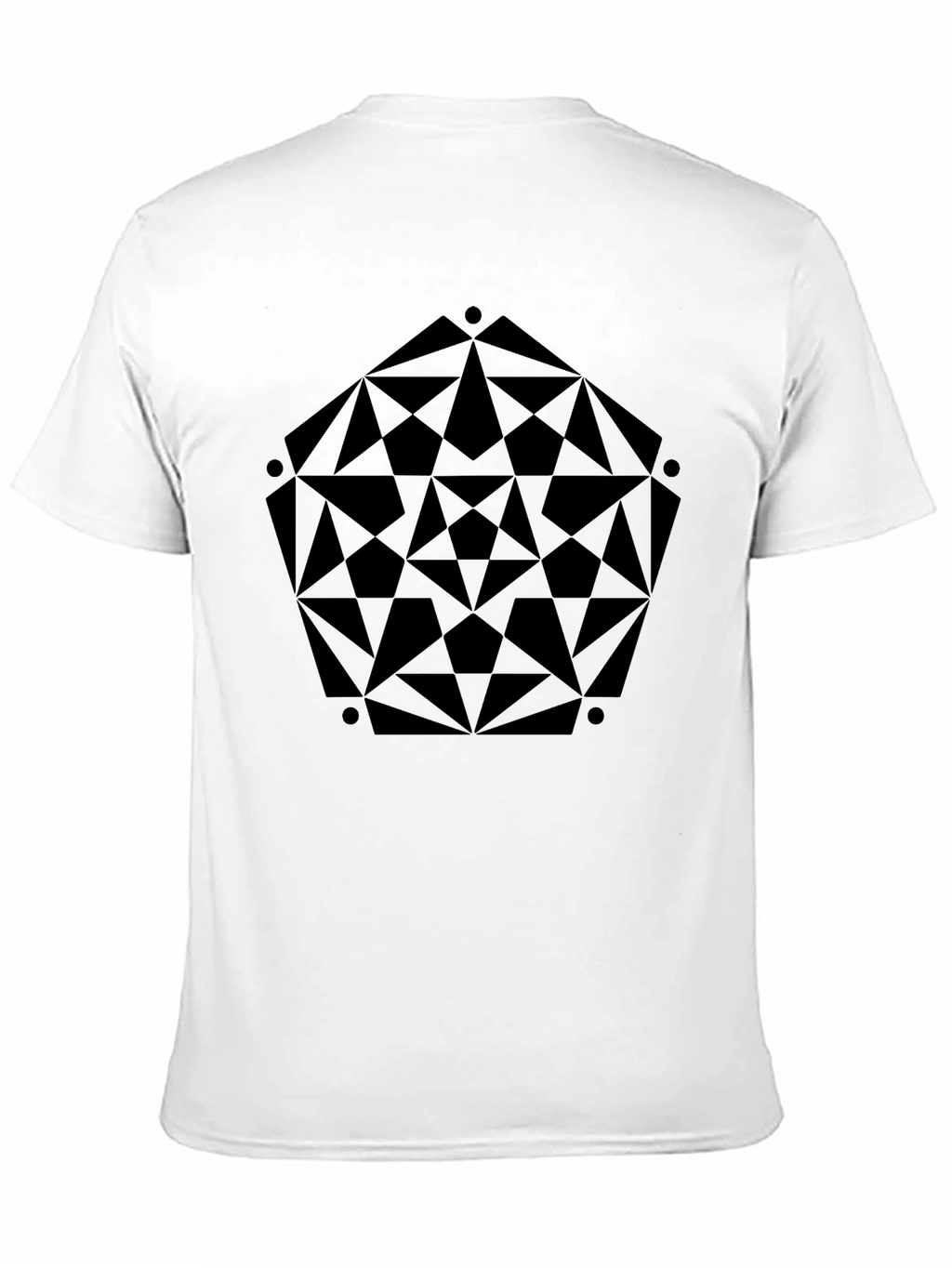 Geometric Print Black T-Shirt
