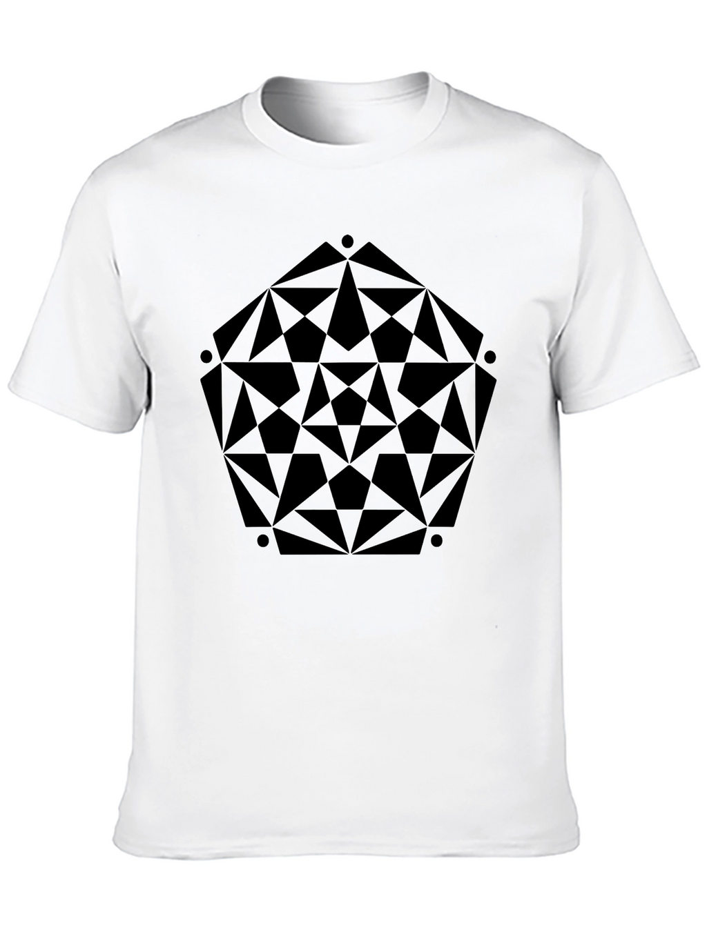 Geometric Print Black T-Shirt