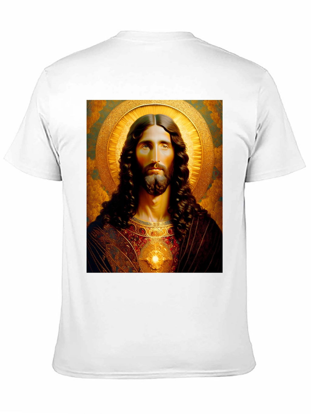 Jesus Christ Portrait Graphic T-Shirt - Black