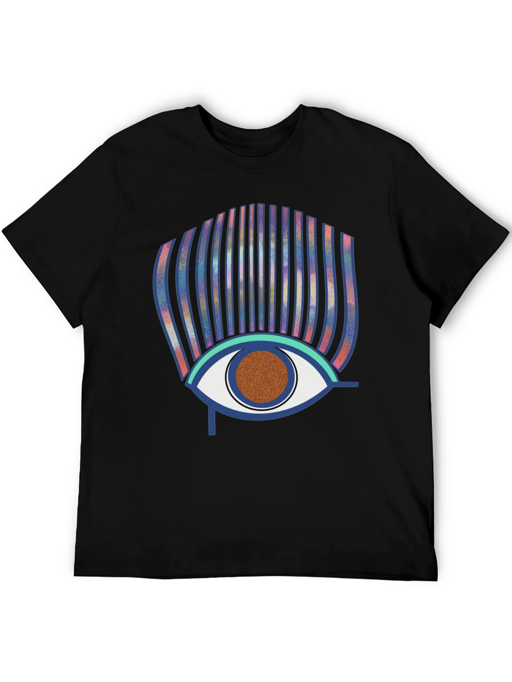 Eye of Horus Graphic Print Black T-Shirt
